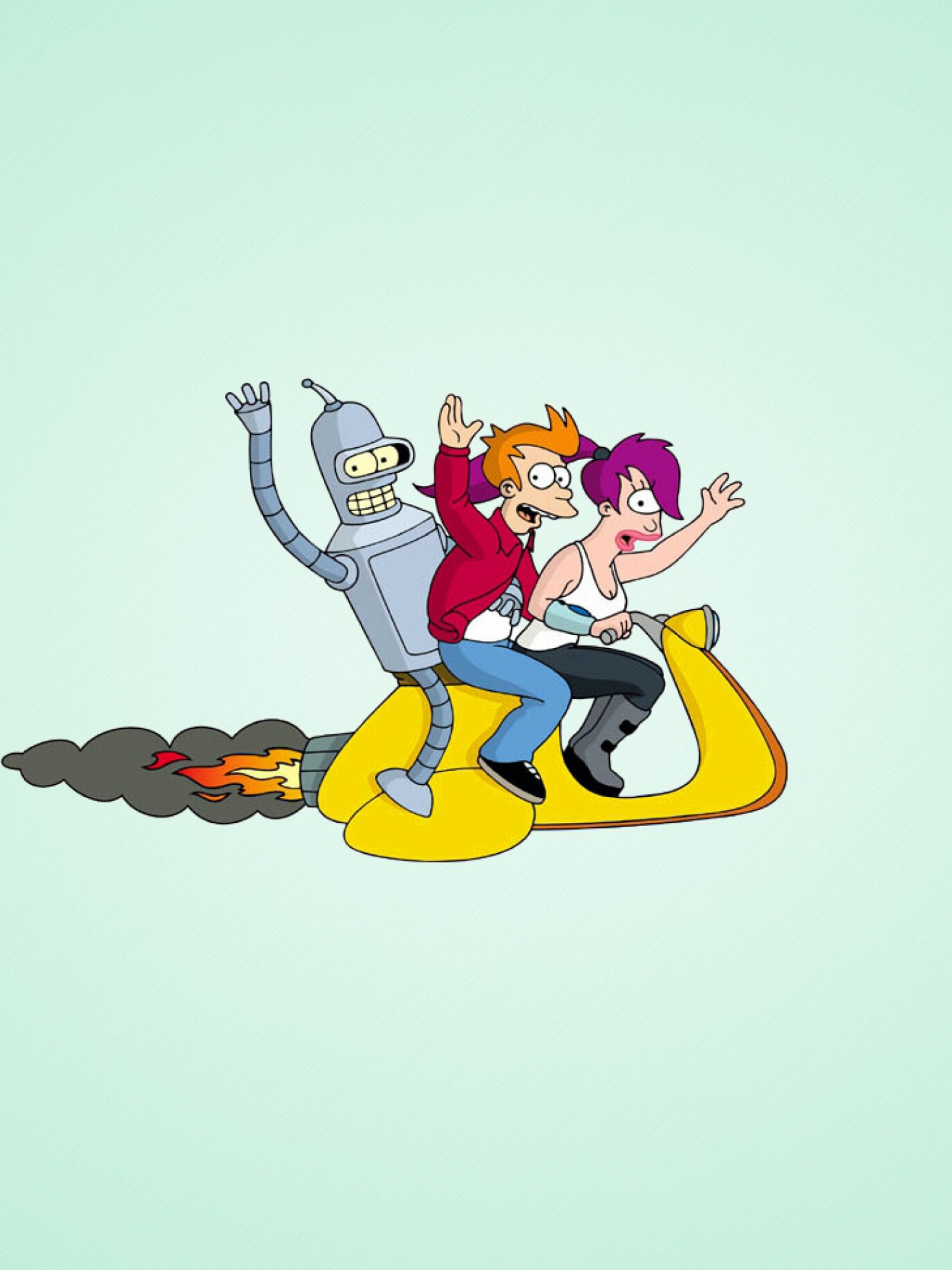 Futurama animation, HD backgrounds, Memorable moments, Dynamic characters, 1540x2050 HD Phone