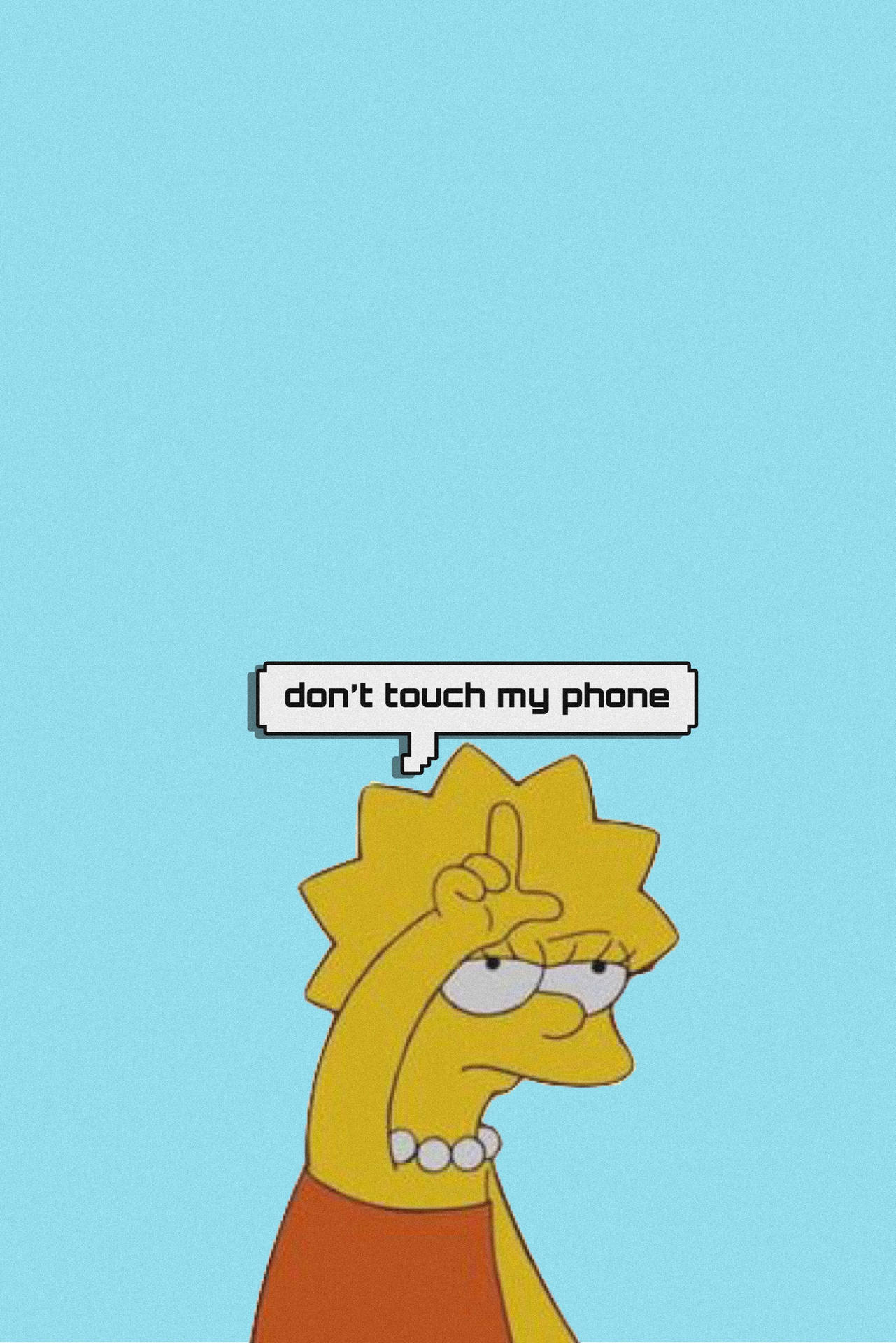 Lisa Simpson, Don't Touch My Phone Wallpaper, 1290x1920 HD Phone