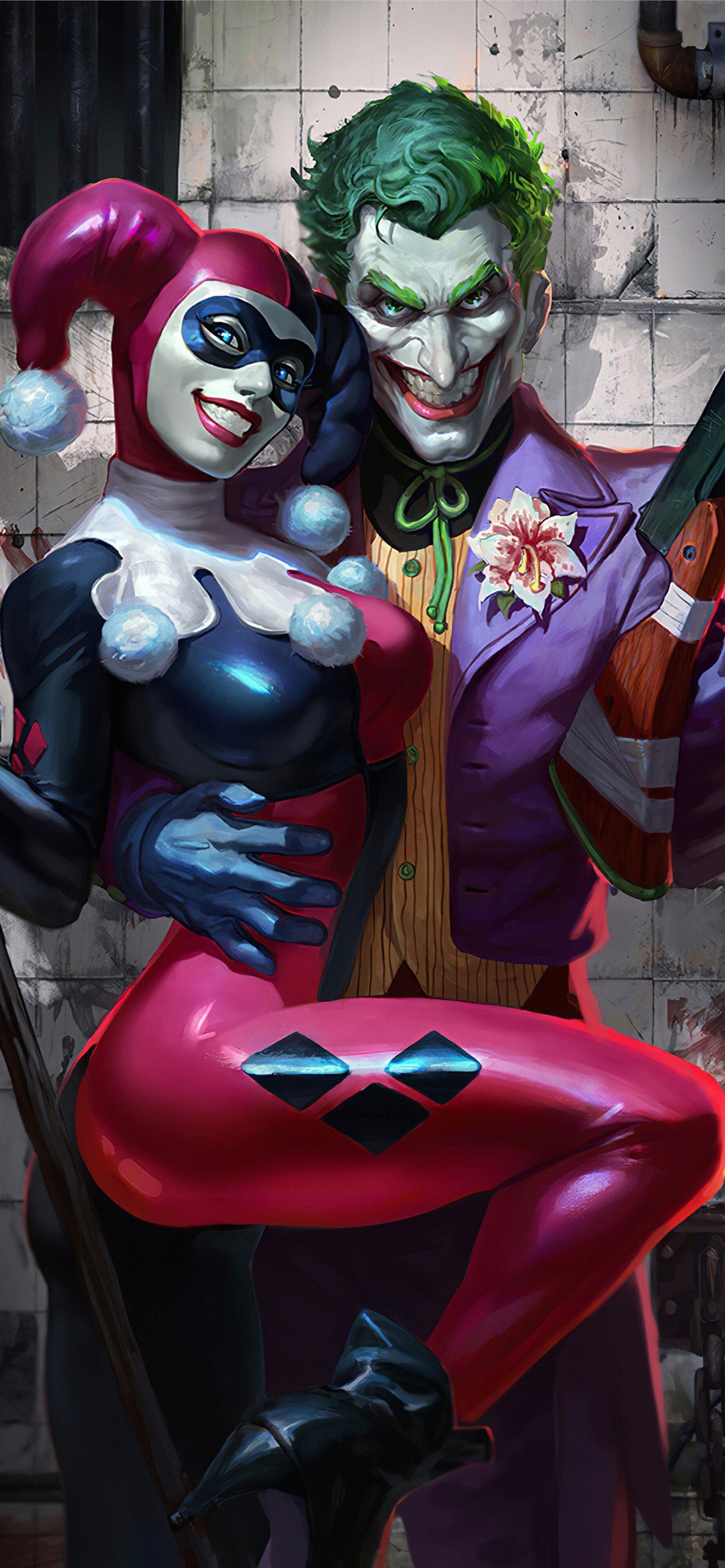 Harley Quinn and Joker, Movies, Joker and Harley Quinn, Phone wallpapers, 1290x2780 HD Phone