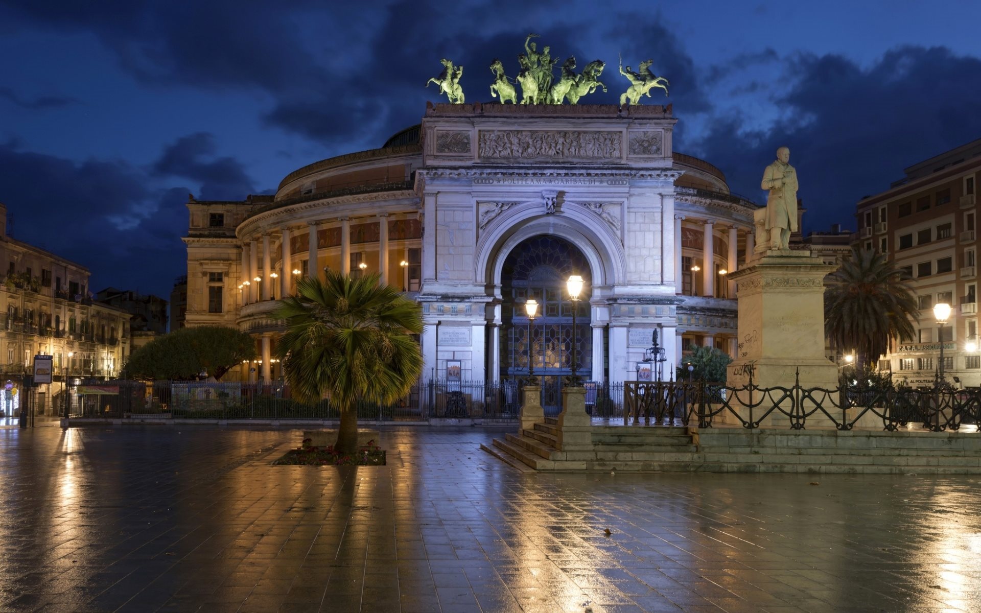 Ruggero Settimo Square, Palermo Wallpaper, 1920x1200 HD Desktop