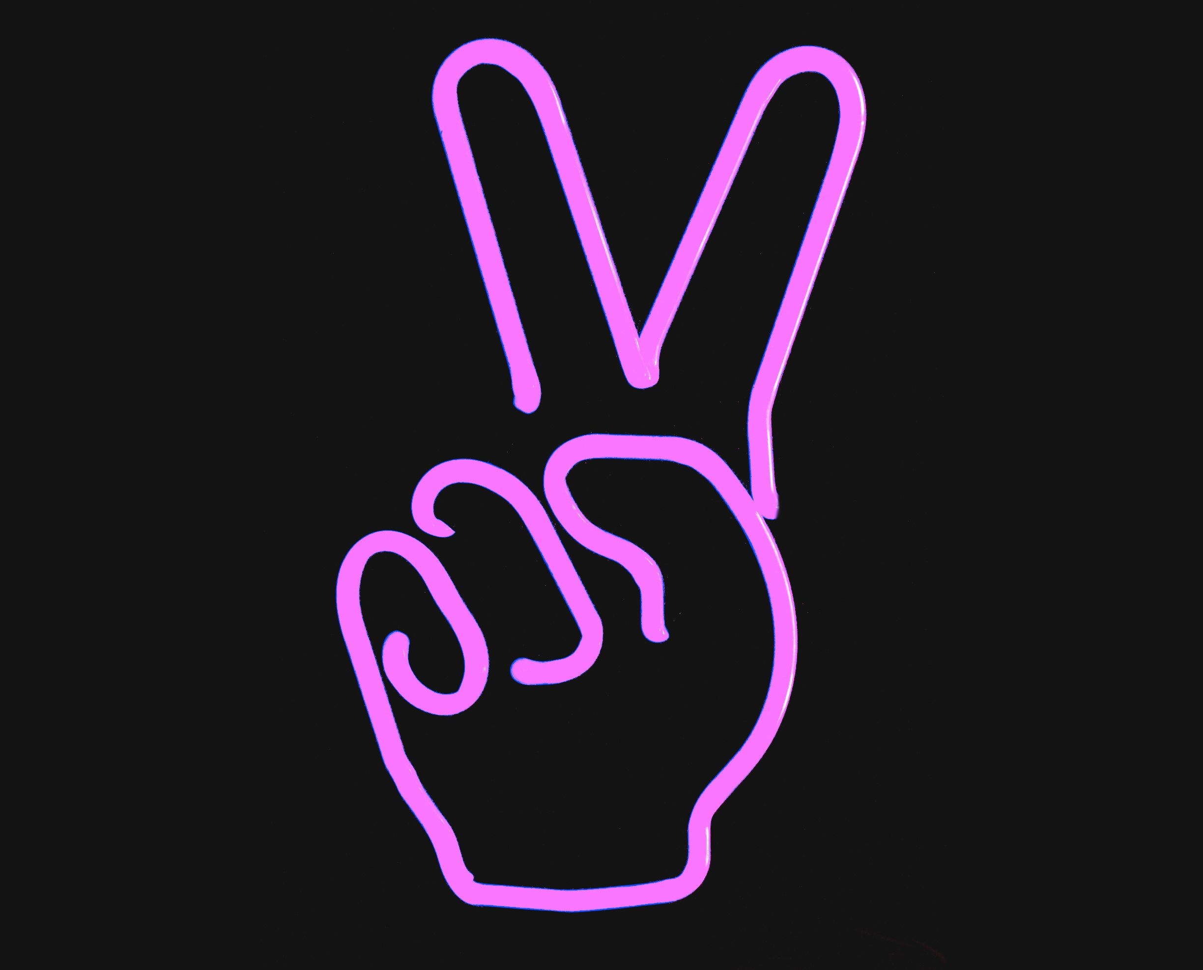 Neon peace, Wallpapers, Backgrounds, Vibrant, 2450x1980 HD Desktop