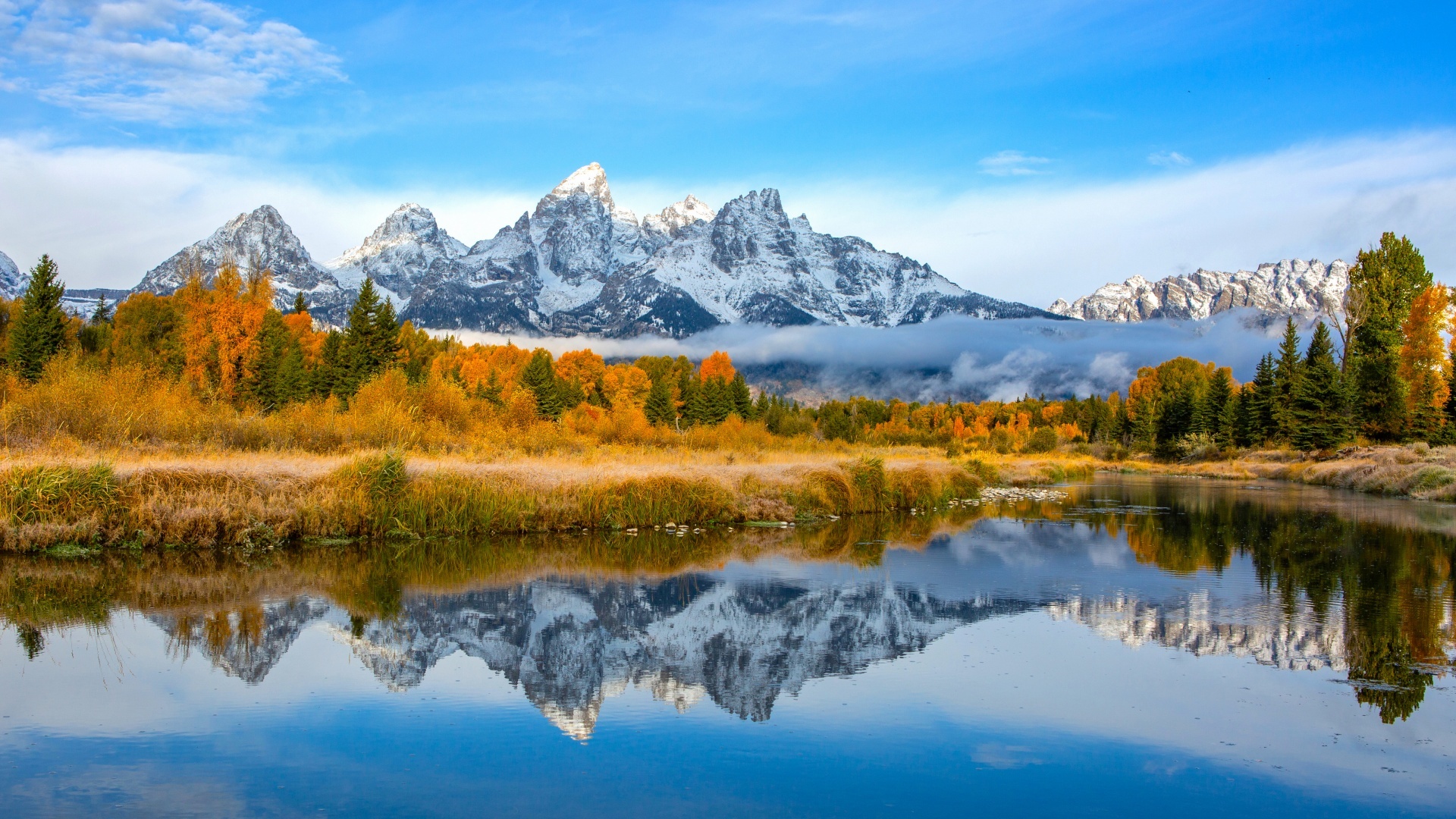 Nature's wonders, Grand Teton National Park, Beautiful wallpaper, Majestic landscapes, 1920x1080 Full HD Desktop