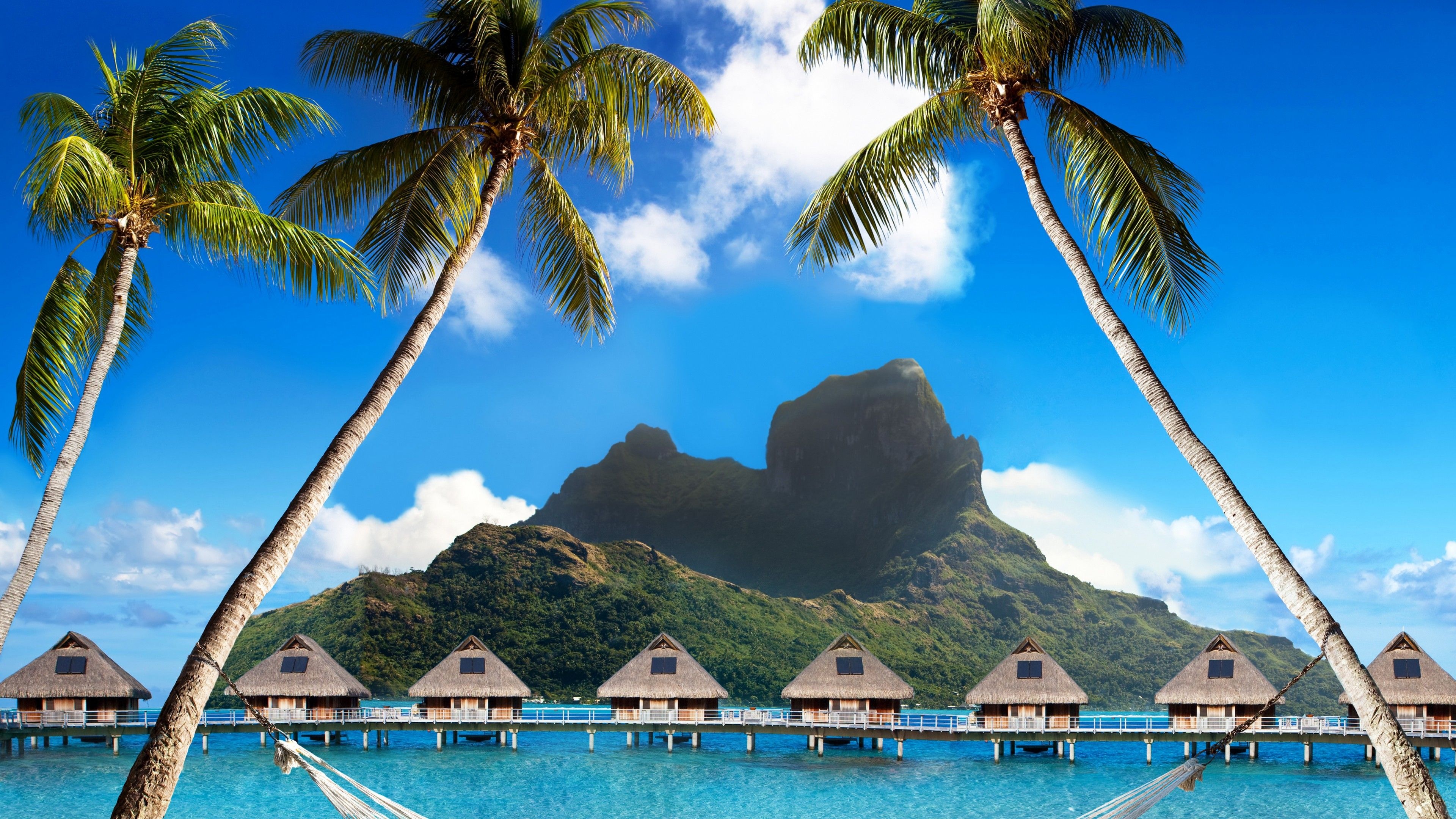 4K HD wallpapers, Tropical backgrounds, Bora Bora paradise, Stunning visuals, 3840x2160 4K Desktop