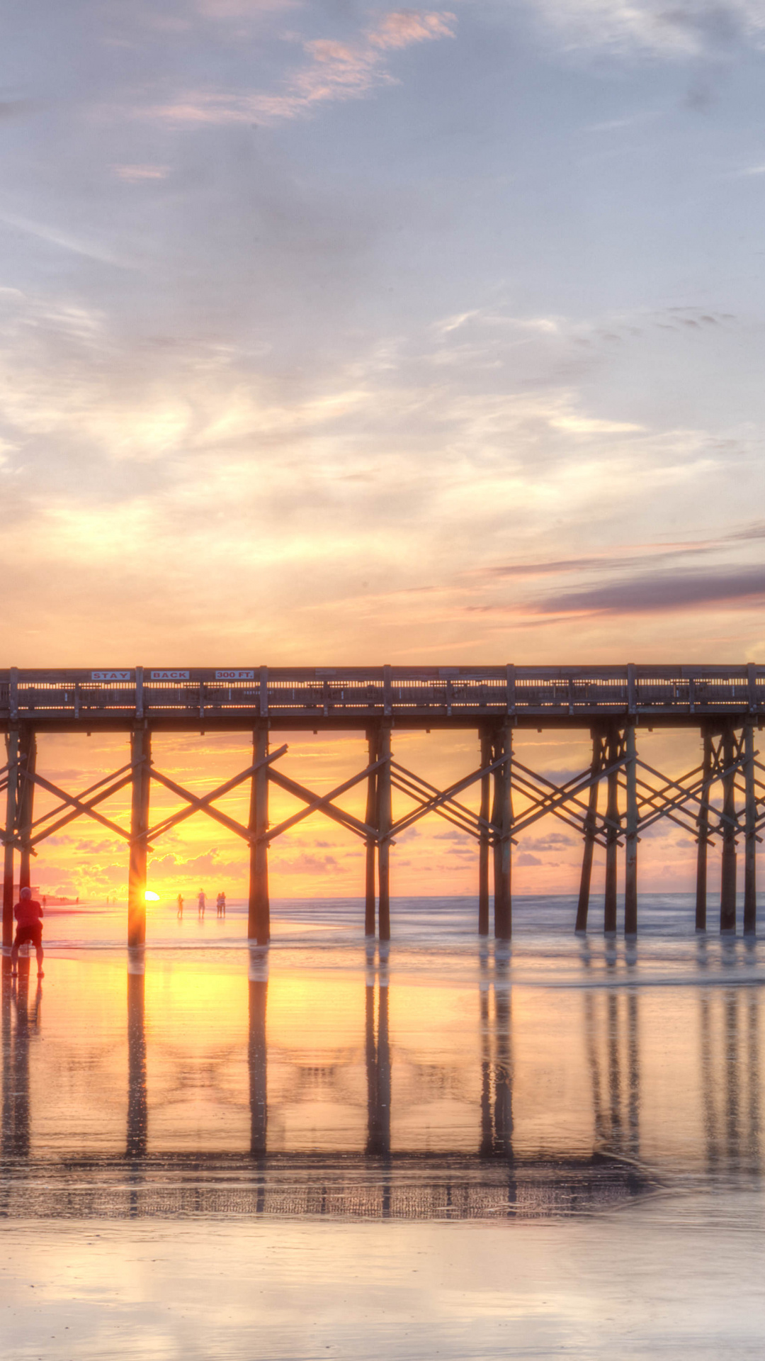 Folly Beach, South Carolina, Coastal escape, Folly Beach wallpapers, 1080x1920 Full HD Phone