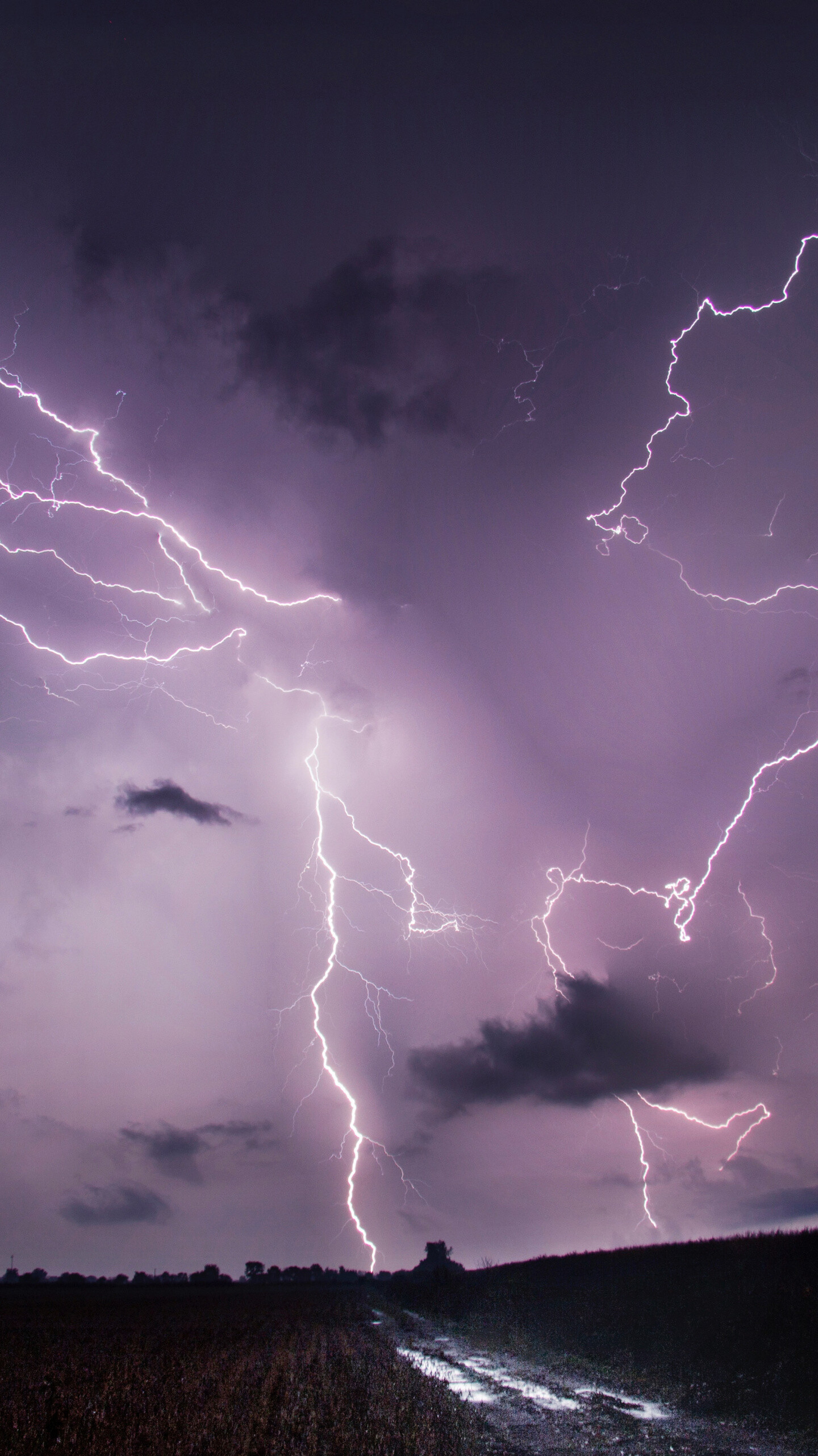 Download lightning dark sky, Clouds wallpaper, QHD Samsung Galaxy, Thunder, 1440x2560 HD Phone