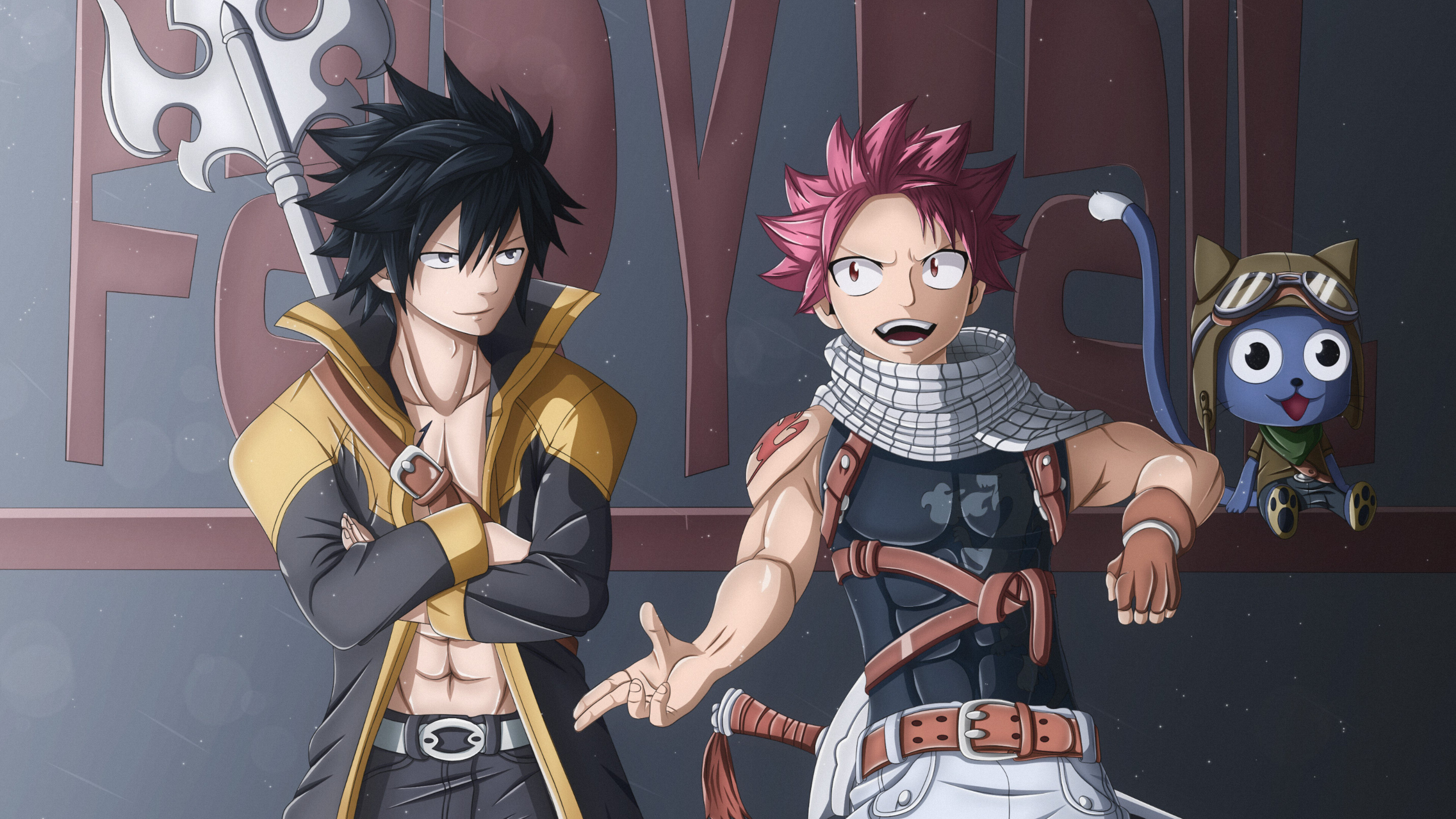 Gray and Natsu, Fairy Tail Wallpaper, 3840x2160 4K Desktop