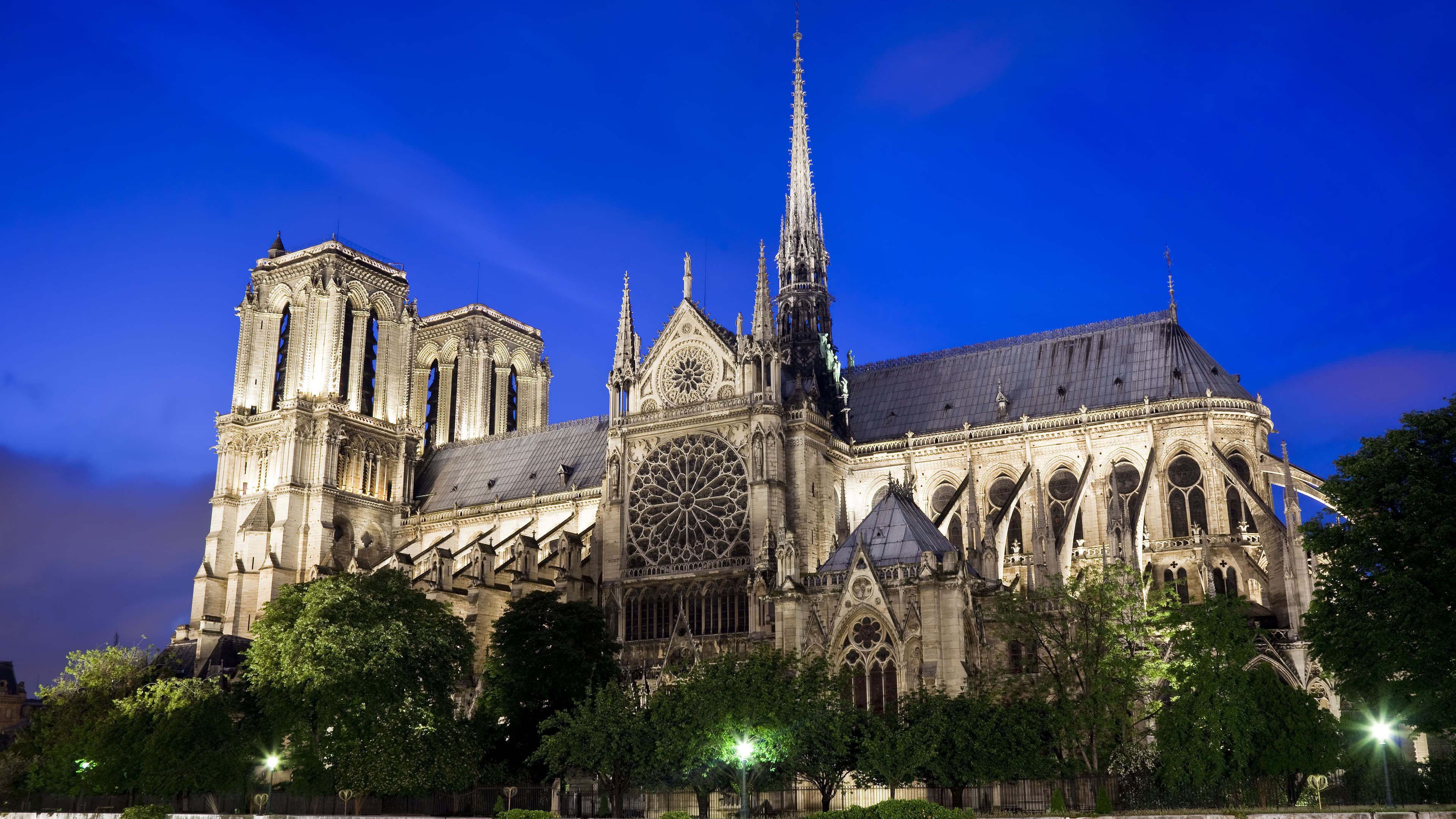 Gothic Architecture, Cathedrale Notre Dame, Paris, France, 3840x2160 4K Desktop