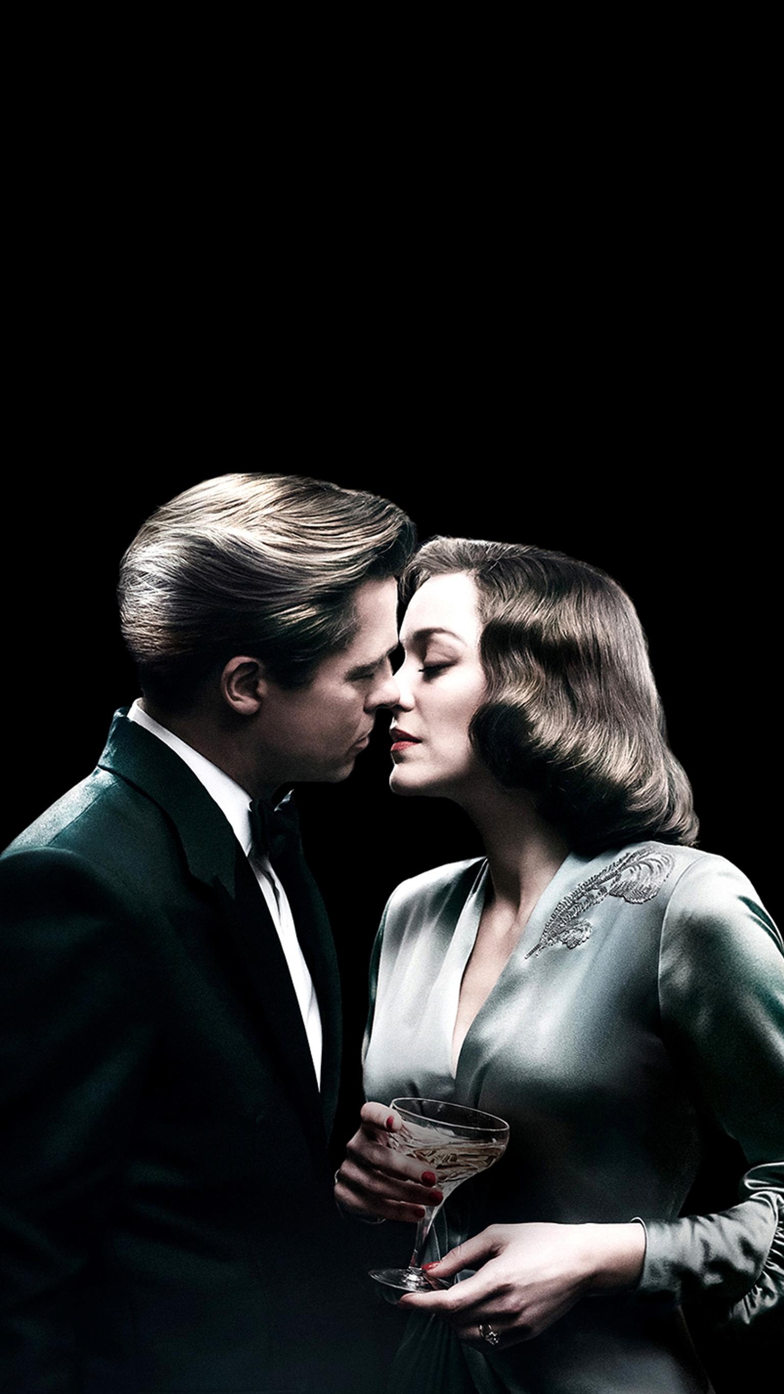 Allied, Thrilling spy movie, Intense chemistry, Suspenseful plot, 1540x2740 HD Phone