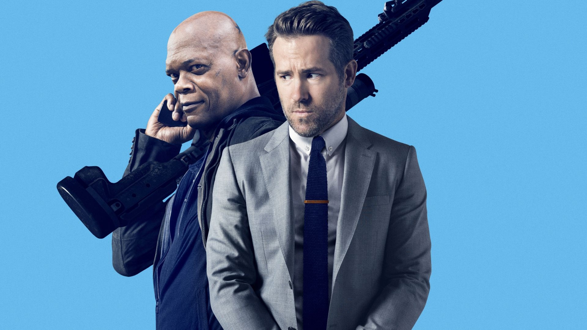 The Hitman's Bodyguard, Ryan Reynolds, Samuel L. Jackson, Movie poster, 1920x1080 Full HD Desktop