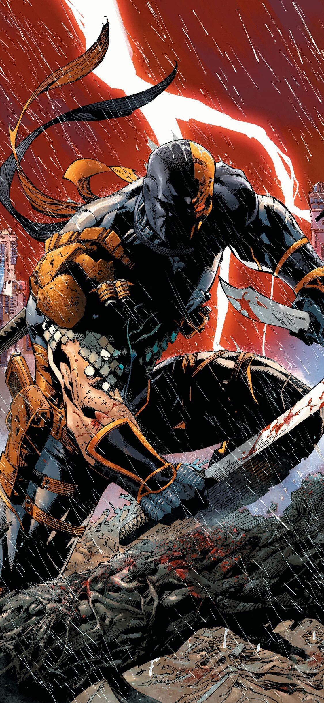 Deathstroke, DC Wallpaper, 1130x2440 HD Phone