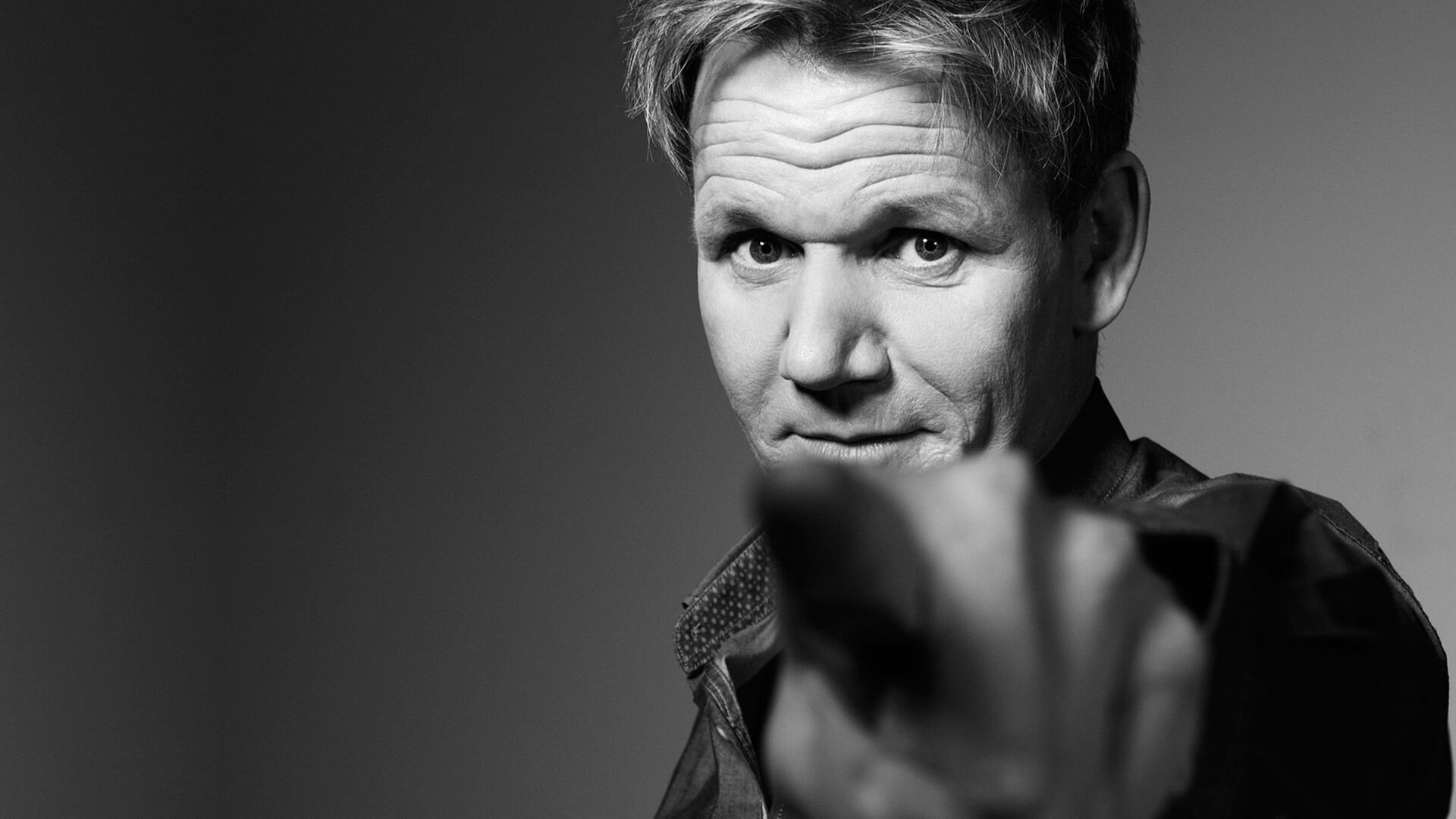 Monochrome Gordon Ramsay, Wallpaper perfection, Optomen television, Culinary charisma, 1920x1080 Full HD Desktop