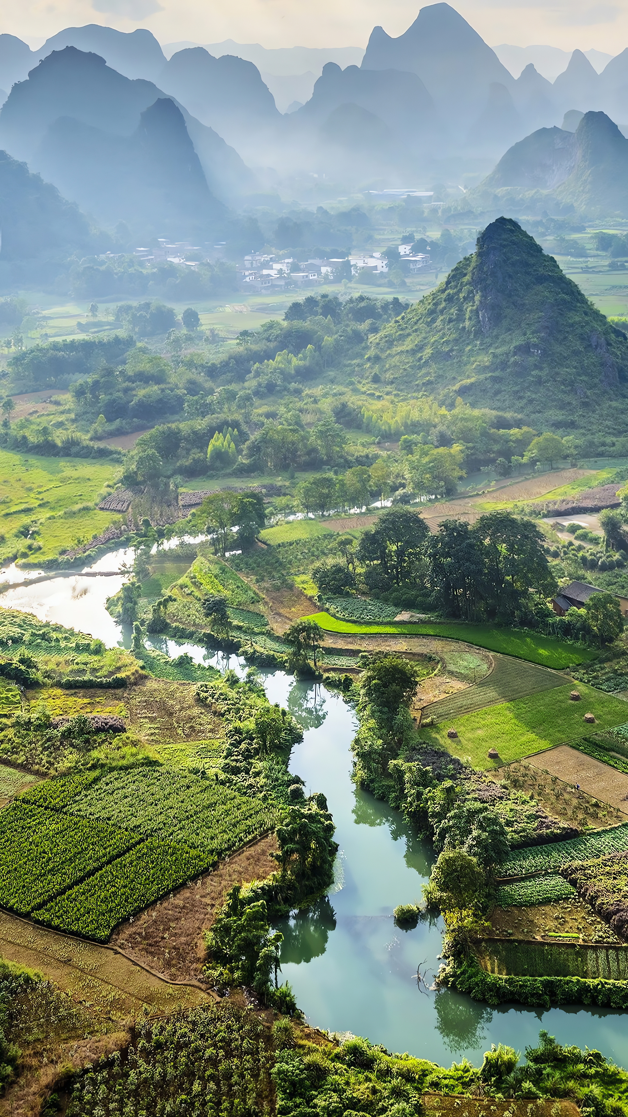 Li River Guilin, Karst mountains, Windows 10 spotlight, Chinese landscapes, 2160x3840 4K Phone