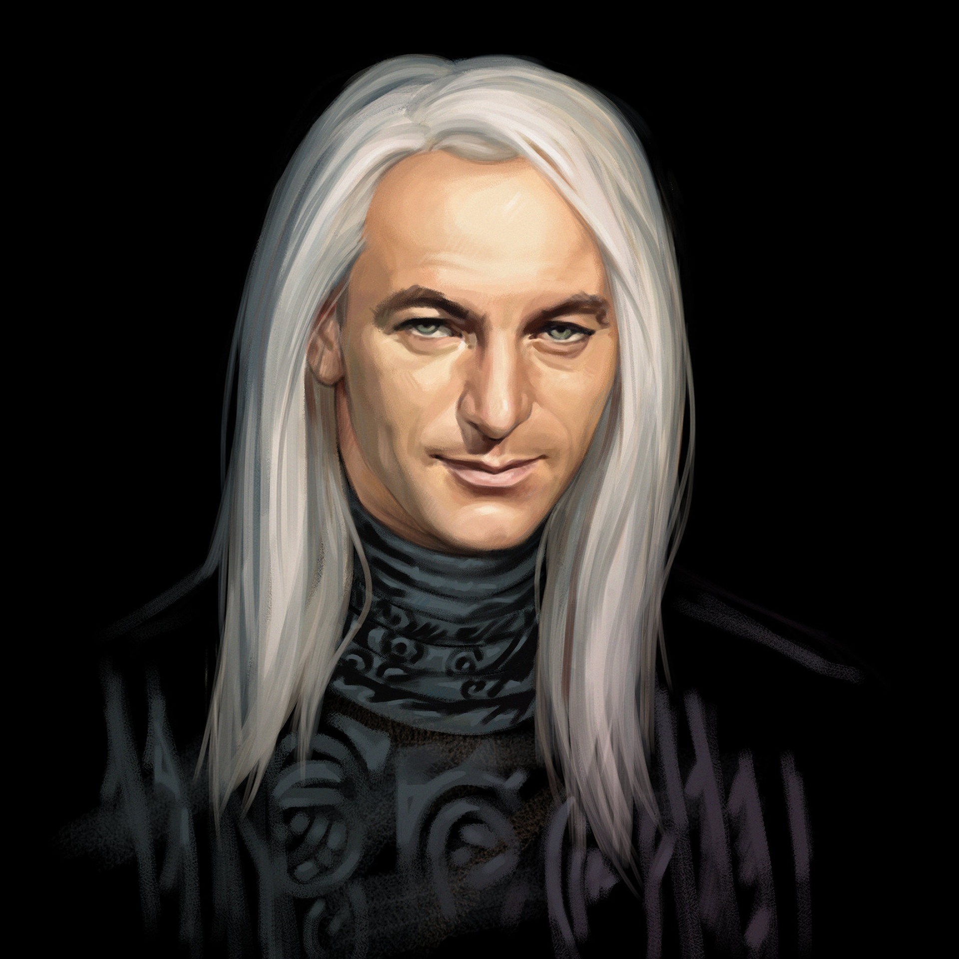 Lucius Malfoy, ArtStation artwork, Dark aesthetics, Wizarding world, 1920x1920 HD Phone