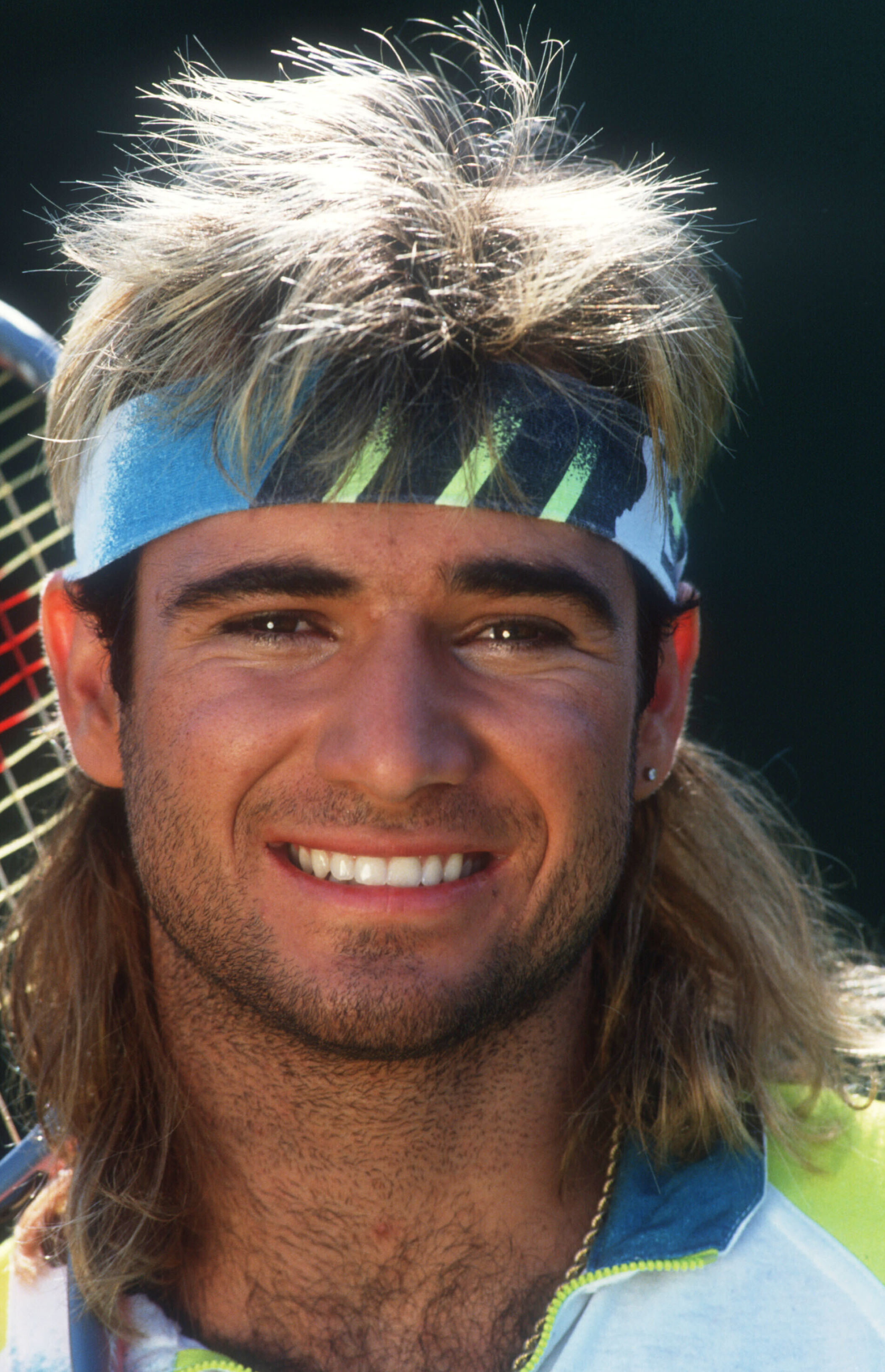 Andre Agassi, Tennis elder statesman, Style evolution, Long-haired teen, 2110x3270 HD Phone