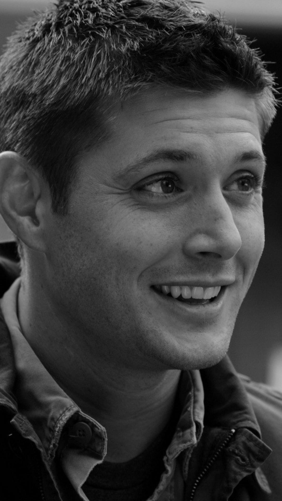 Supernatural, Jensen Ackles, Grayscale, TV Series, 1080x1920 Full HD Phone