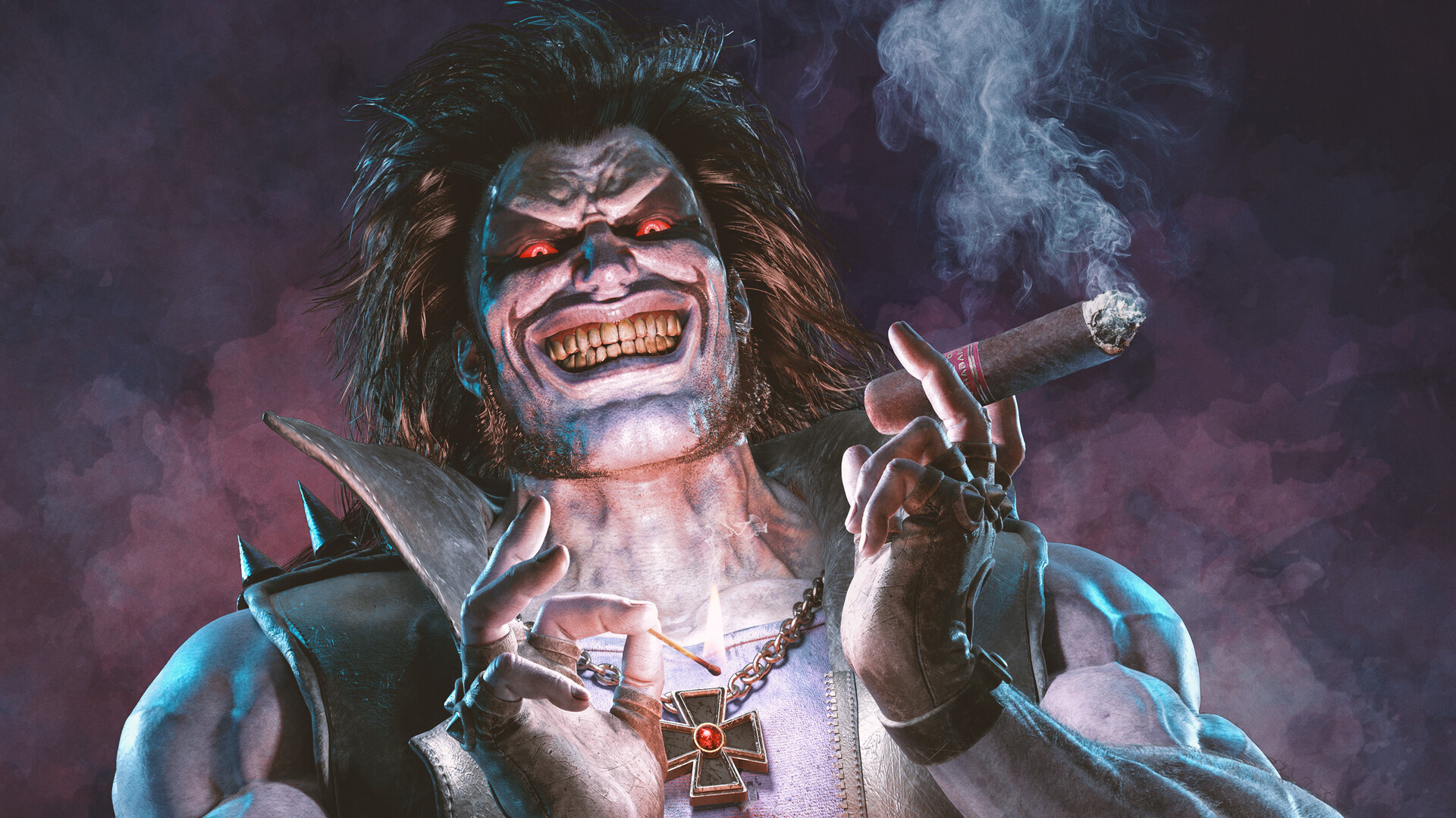 Lobo (DC Comics), Raw artistic portrayal, Intergalactic badass, Unique comic style, 1920x1080 Full HD Desktop