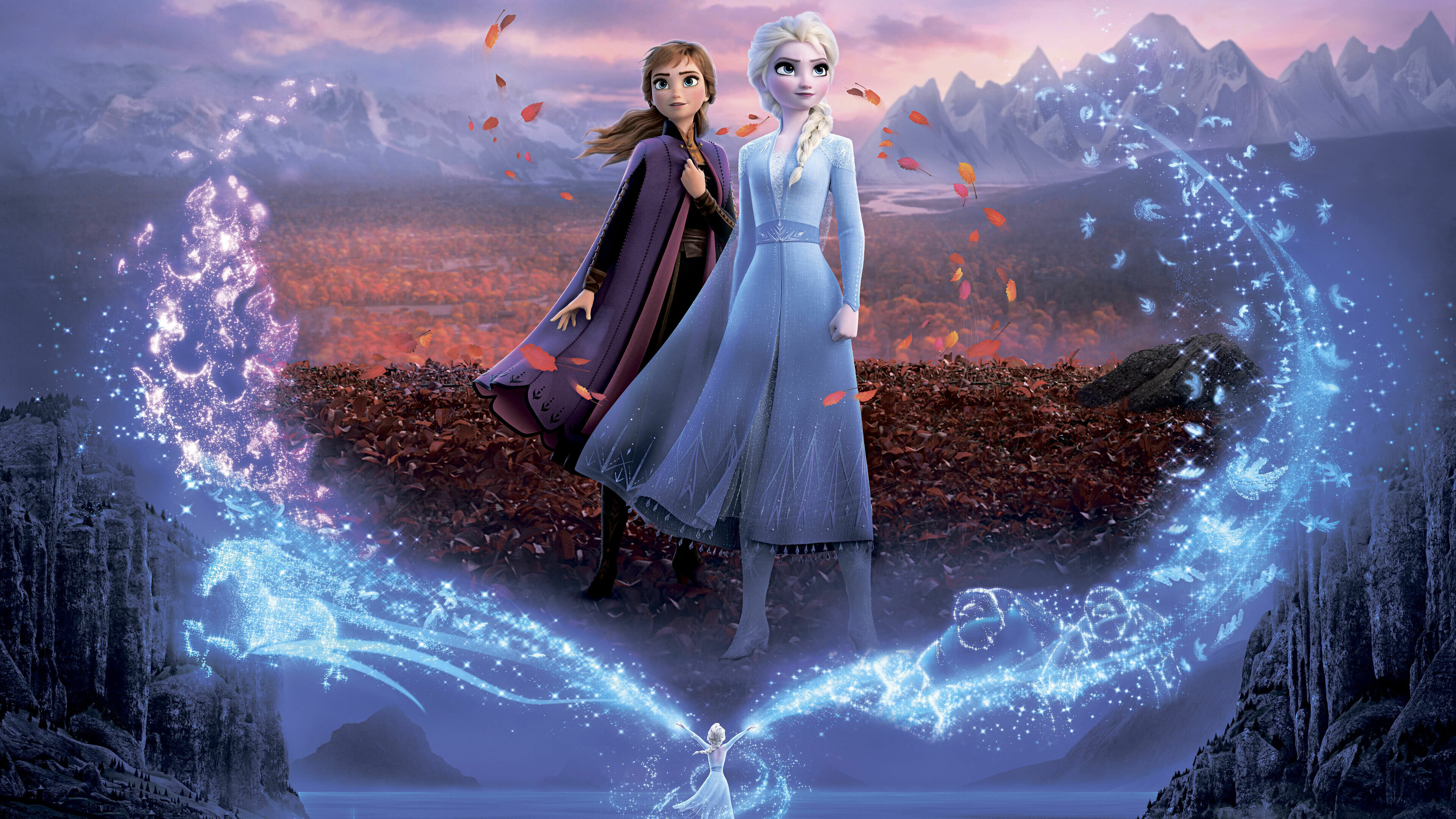 Elsa and Anna, Frozen Wallpaper, 3840x2160 4K Desktop