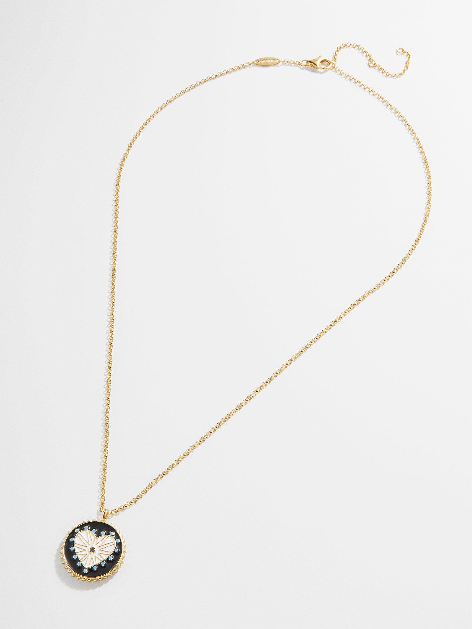 Medallion Necklace, Baublebar, Heart, Metallic, 1600x2140 HD Phone