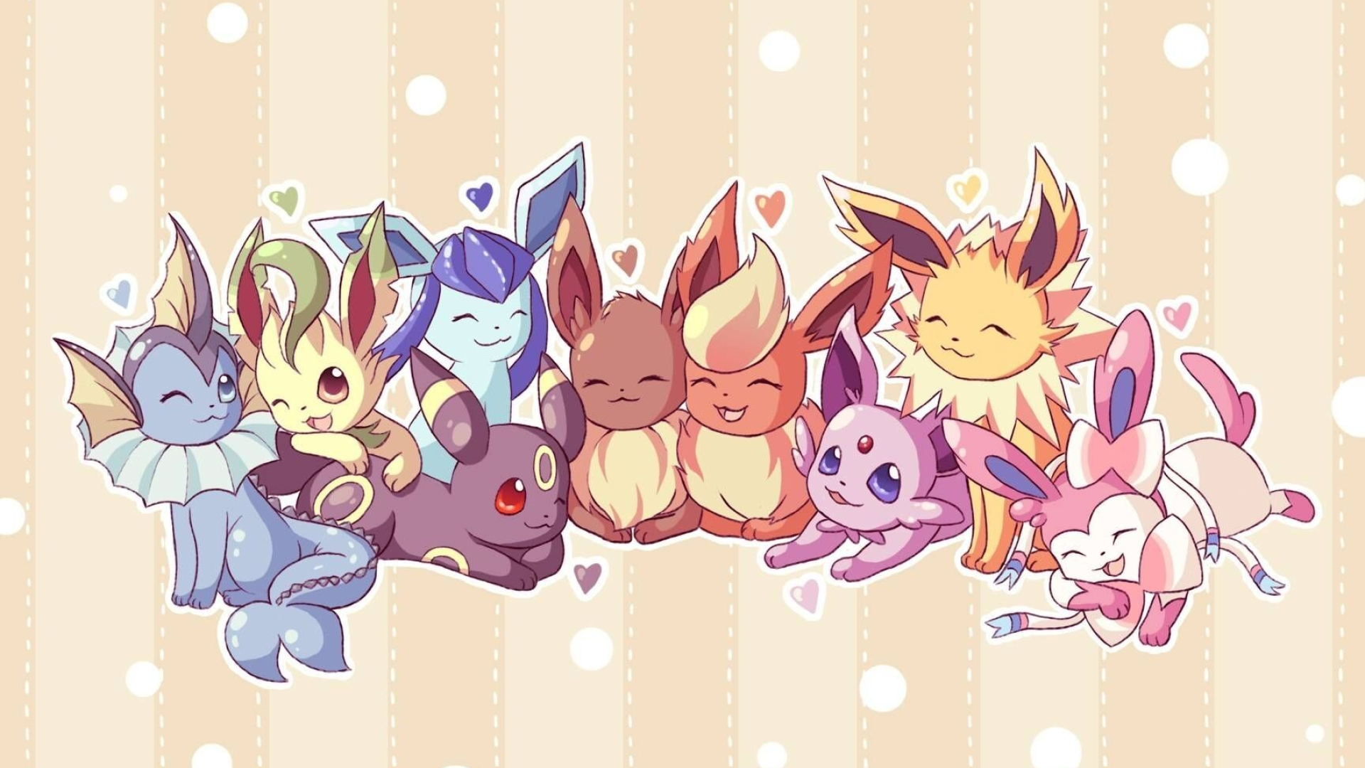 Pokemon Eevee evolutions wallpaper, HD resolution, Cute and vibrant visuals, Ideal PC background, 1920x1080 Full HD Desktop