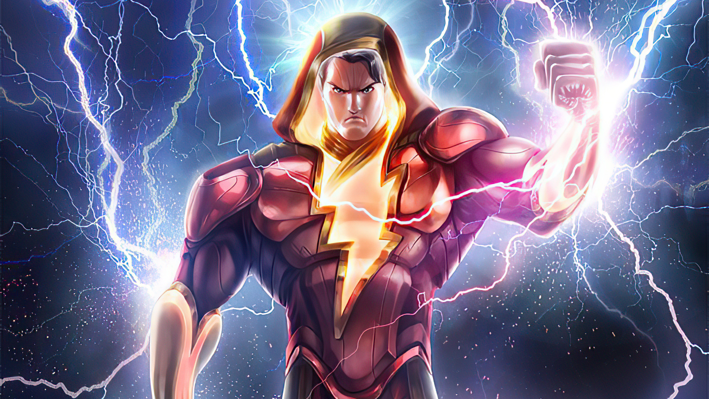 Shazam lightning, iPad Air, HD wallpapers, Images, 2400x1350 HD Desktop