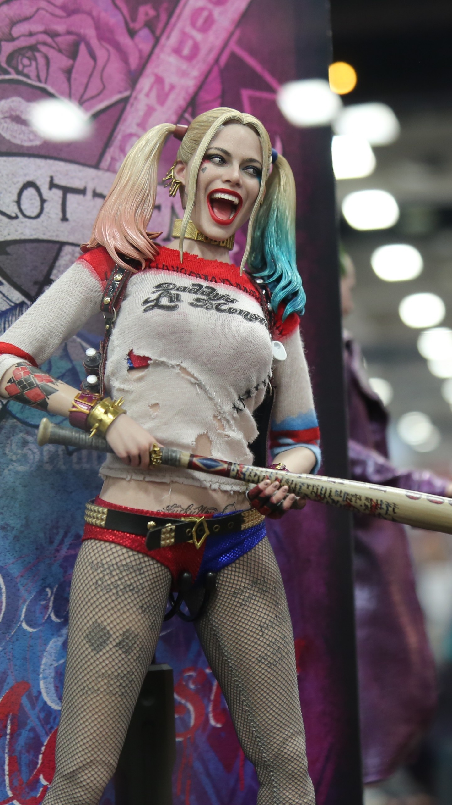 Harley Quinn, Suicide Squad, Margot Robbie, Best movies, 1440x2560 HD Phone