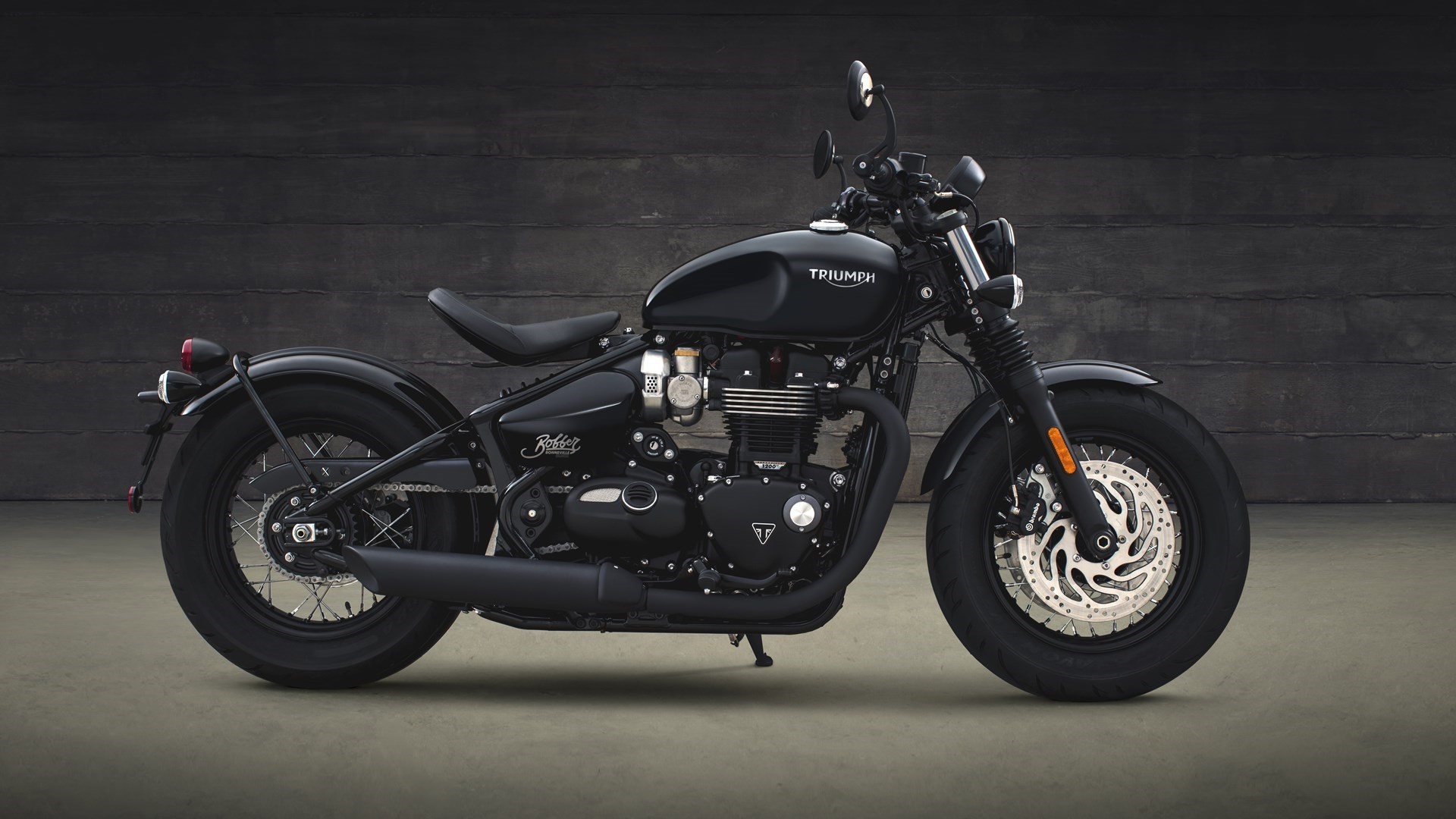 Triumph Bobber, Classic Auto, Bonneville Bobber Black, Motorcycle enthusiasts, 1920x1080 Full HD Desktop