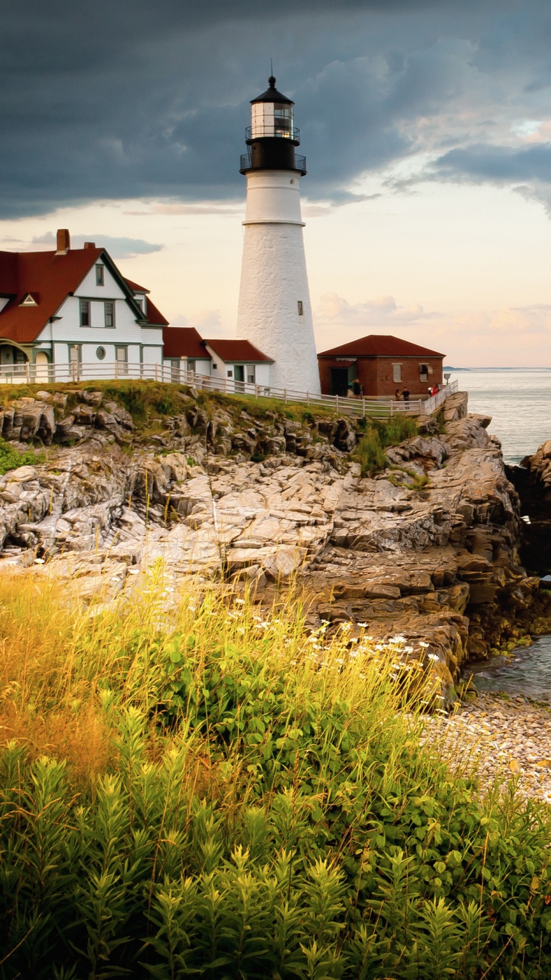 Portland Head Light, Cape Elizabeth, Maine, USA, 1080x1920 Full HD Phone