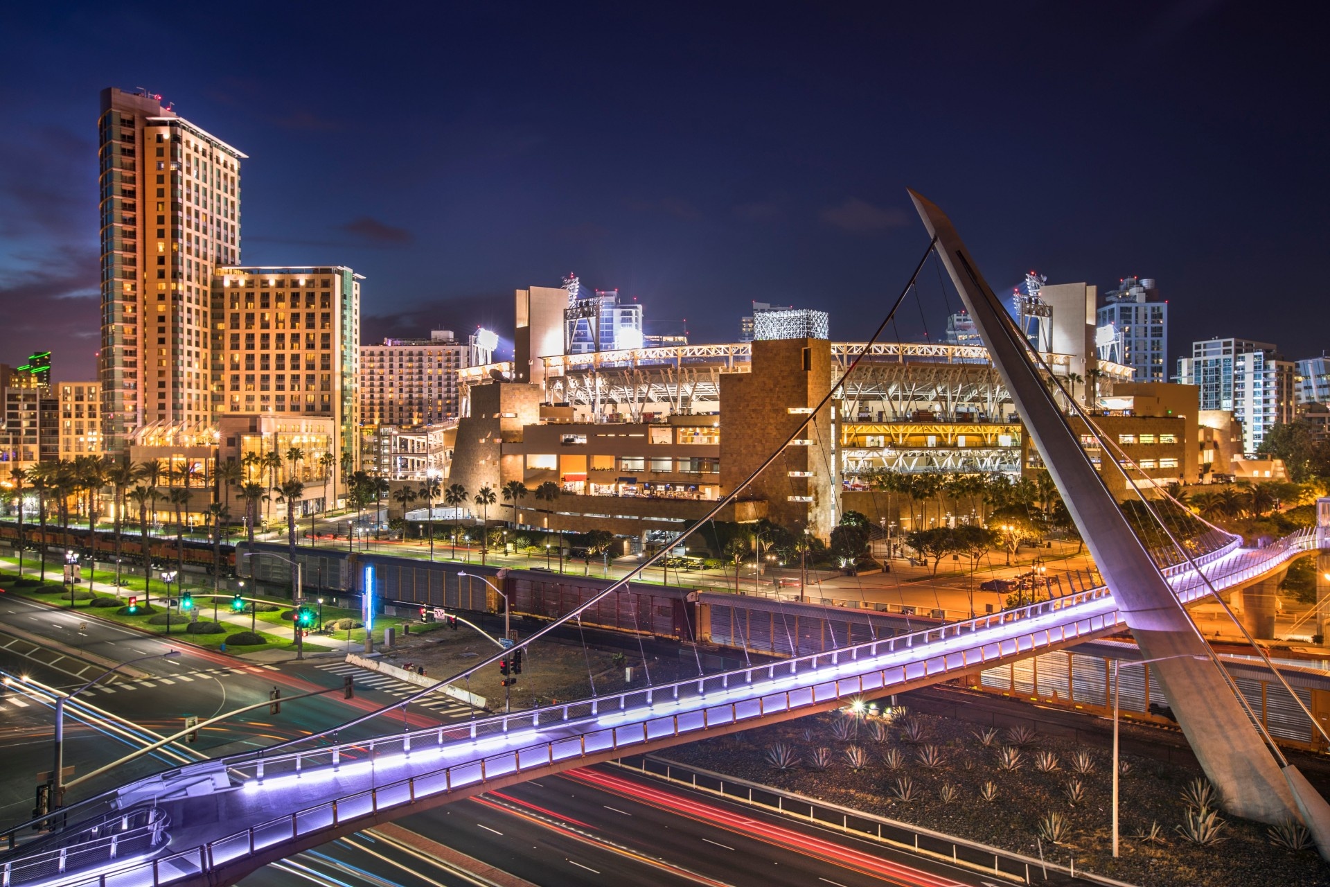 Harbor Drive Pedestrian Bridge, San Diego (California) Wallpaper, 1920x1280 HD Desktop