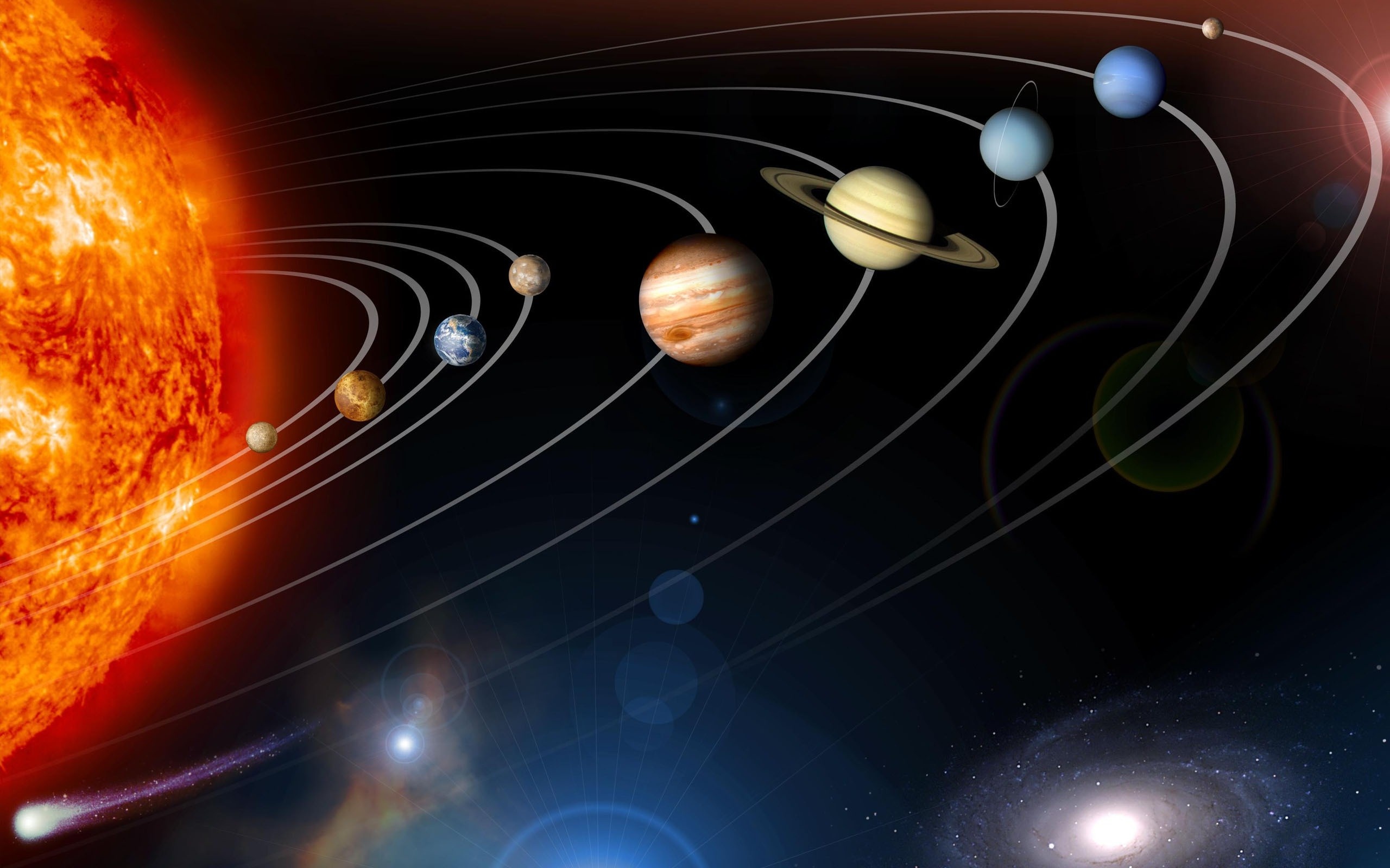 Planetary system, 9 Planets Wallpaper, 2560x1600 HD Desktop