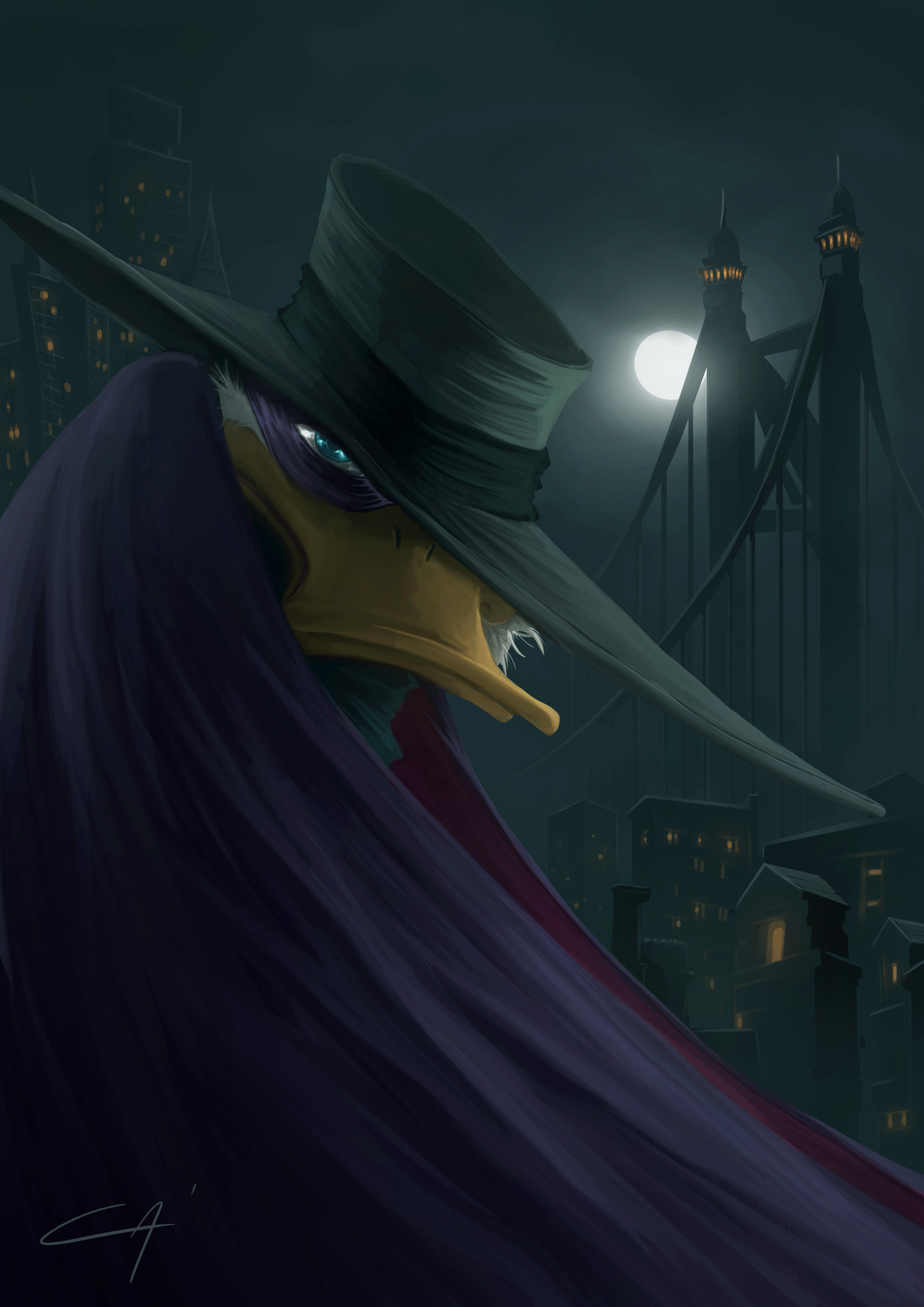 Darkwing Duck animation, Carmine Cassese, Darkwing Duck, 1920x2720 HD Phone