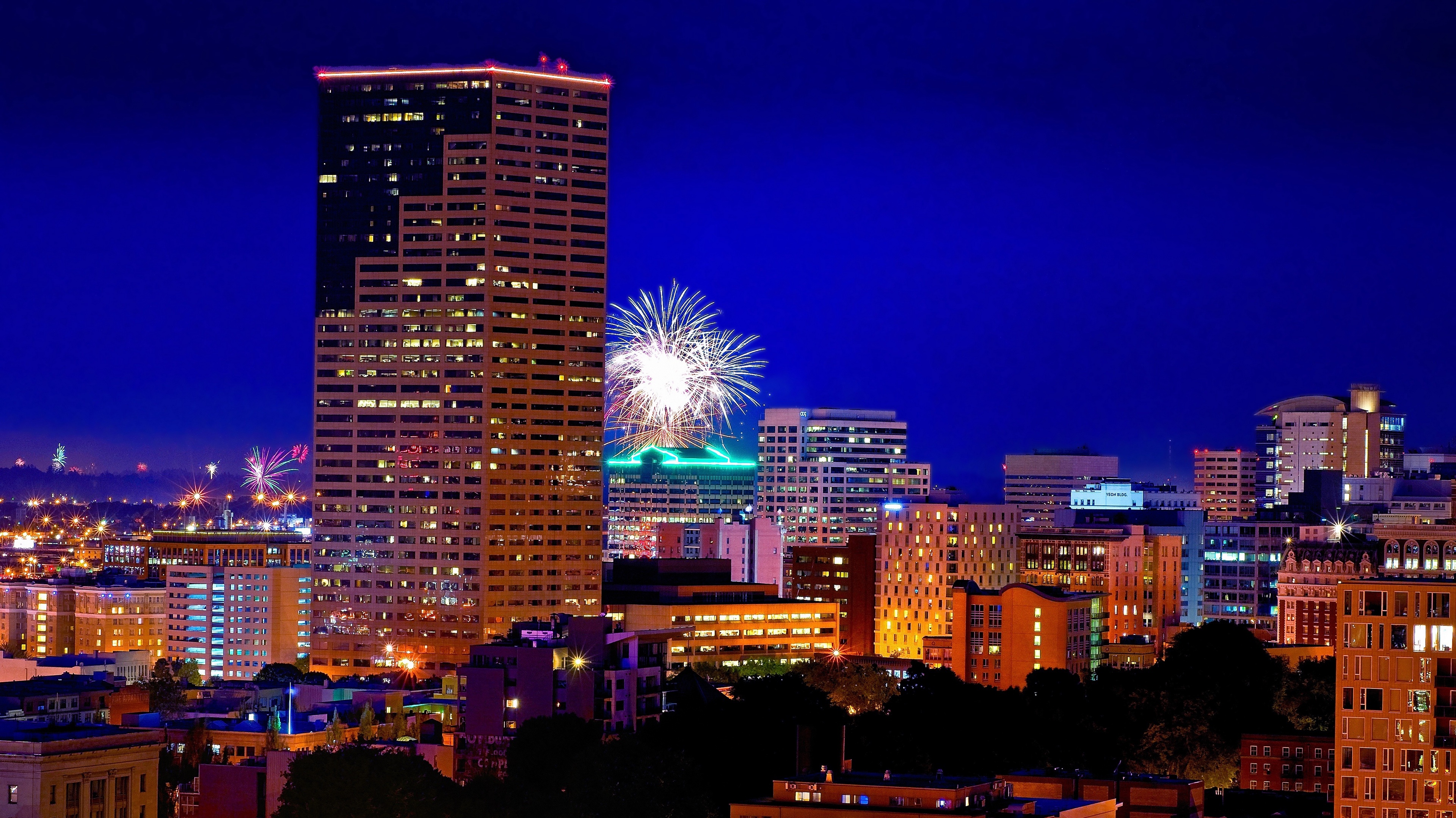 Portland Skyline, Travels, Oregon night city, Serene atmosphere, 3840x2160 4K Desktop