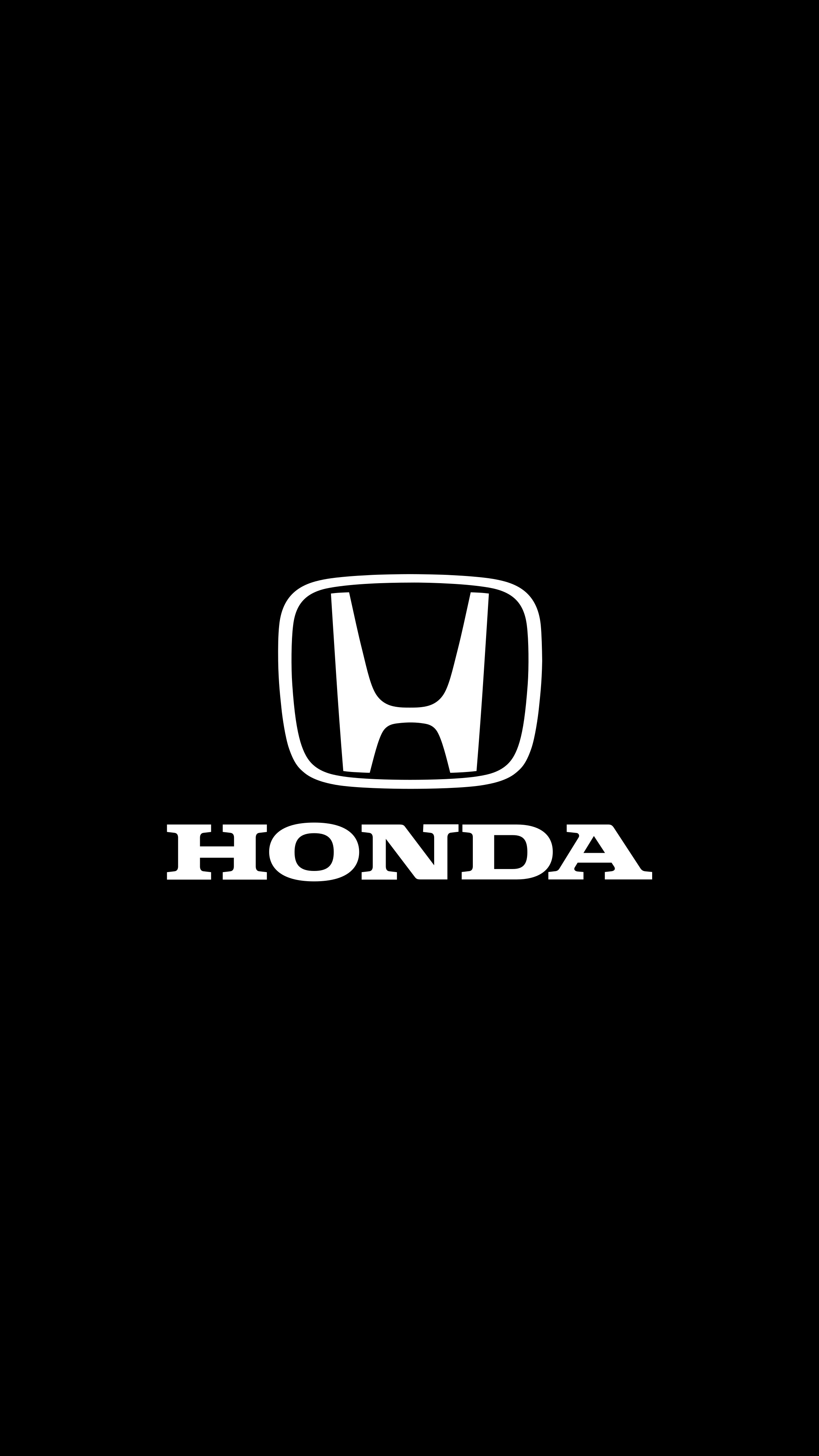 Black and White, Honda Logo Wallpaper, 2160x3840 4K Phone