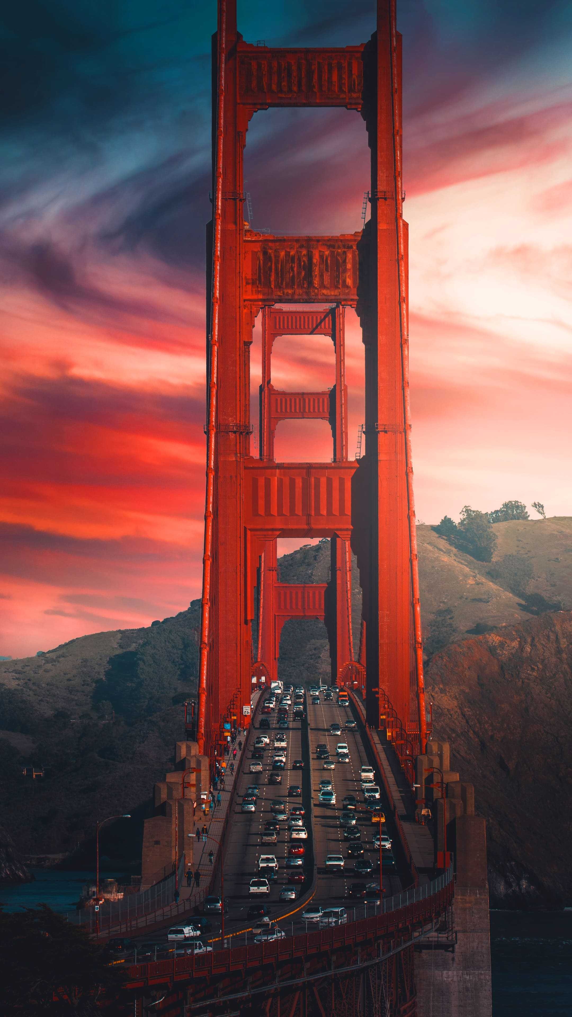 San Francisco Travels, Golden Gate Bridge, Iconic landmark, Majestic beauty, 2160x3840 4K Phone