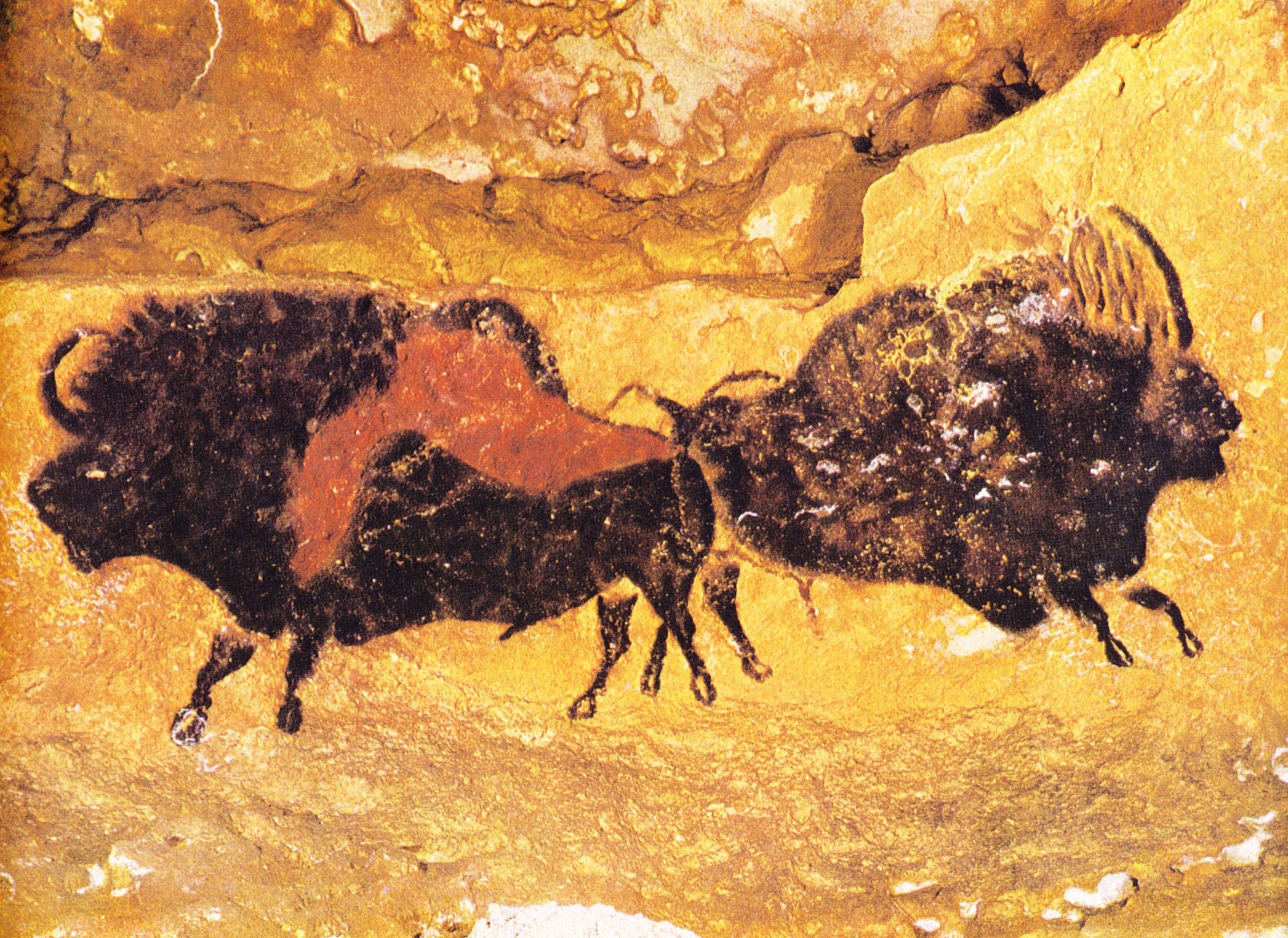 The Crossed Bison, Lascaux (France) Wallpaper, 2390x1750 HD Desktop