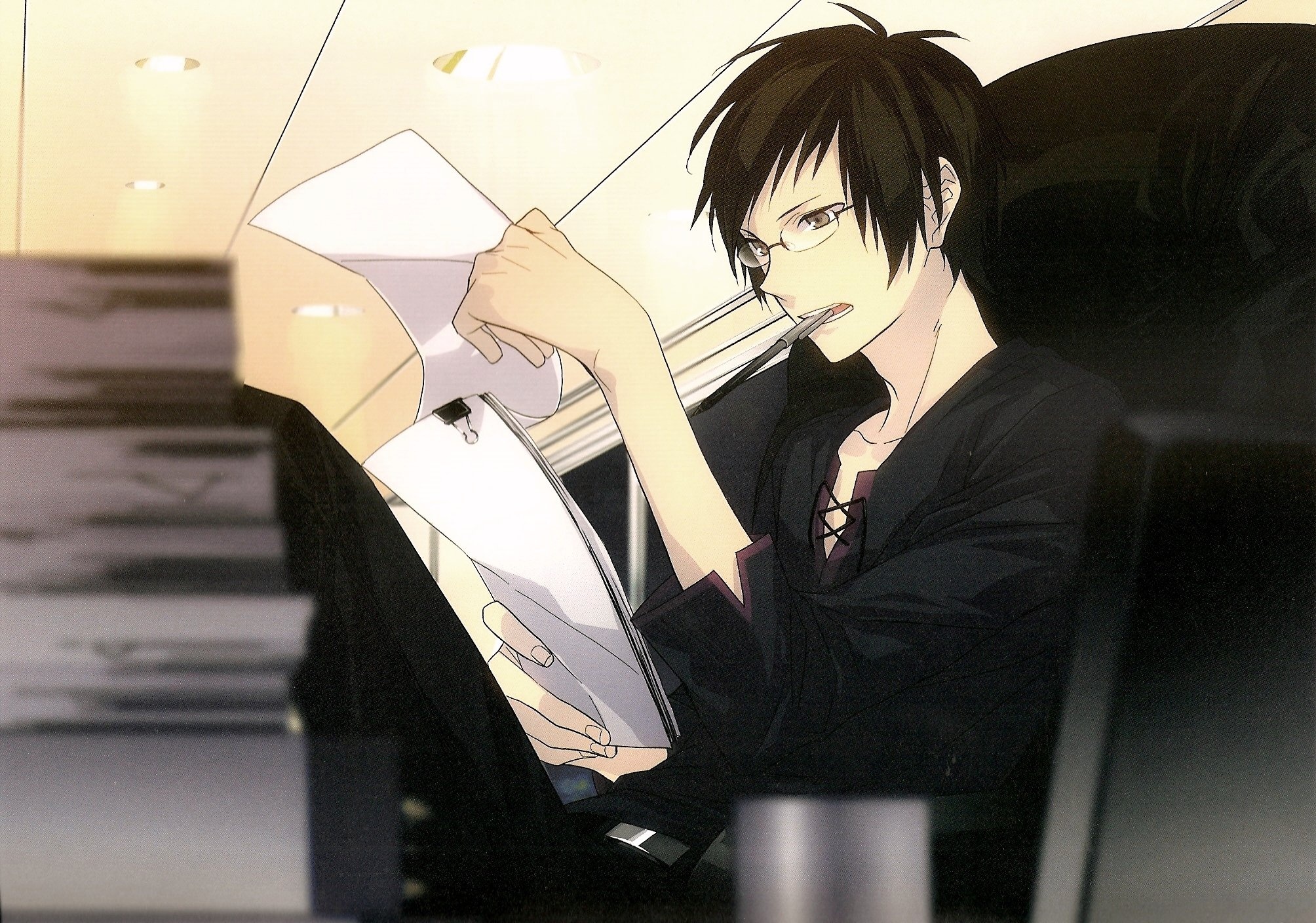 Anime series, Dyurarara view art, Izaya Orihara, Anime, 2010x1410 HD Desktop