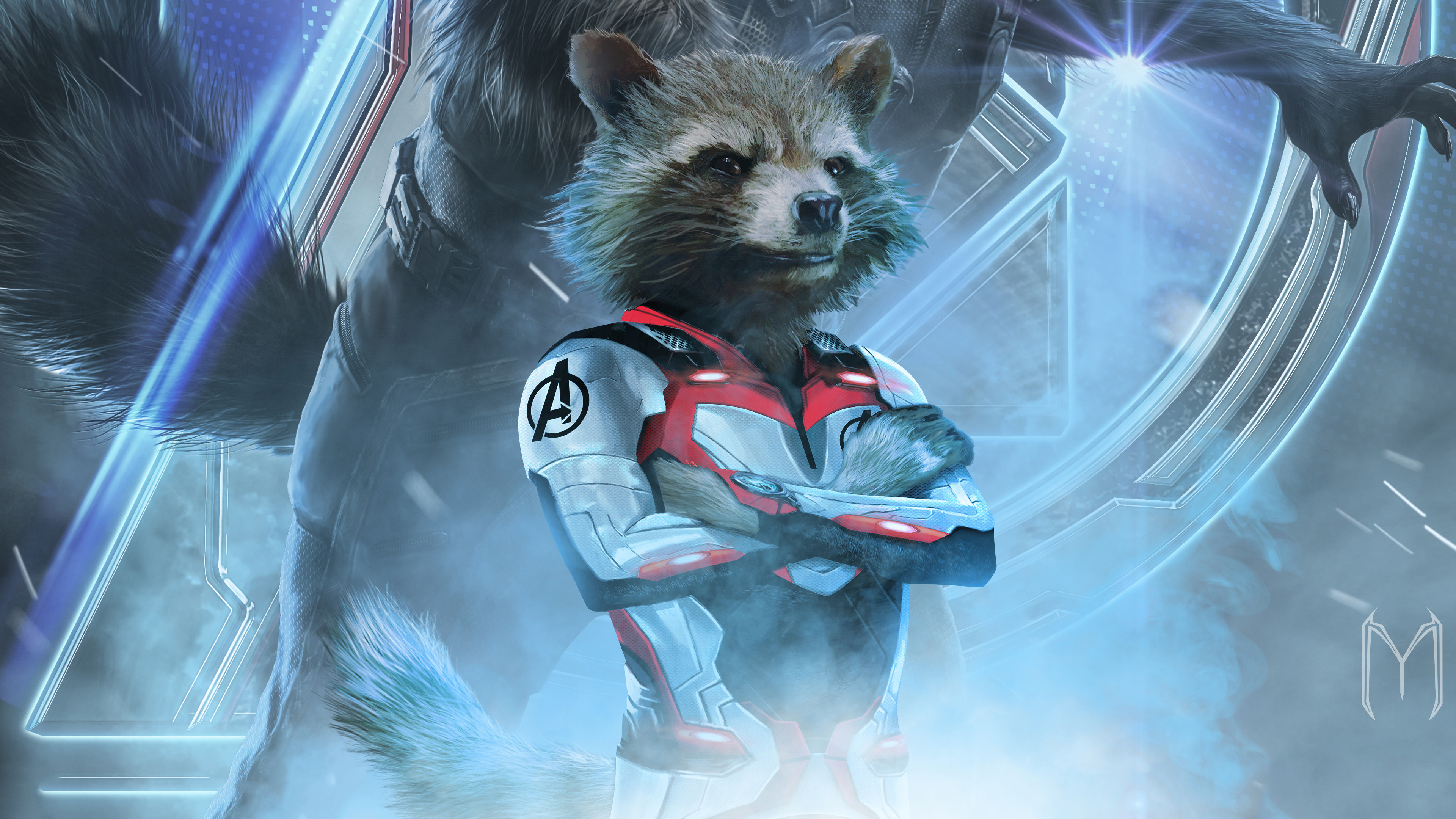 Avengers: Endgame, Rocket Raccoon Wallpaper, 3840x2160 4K Desktop