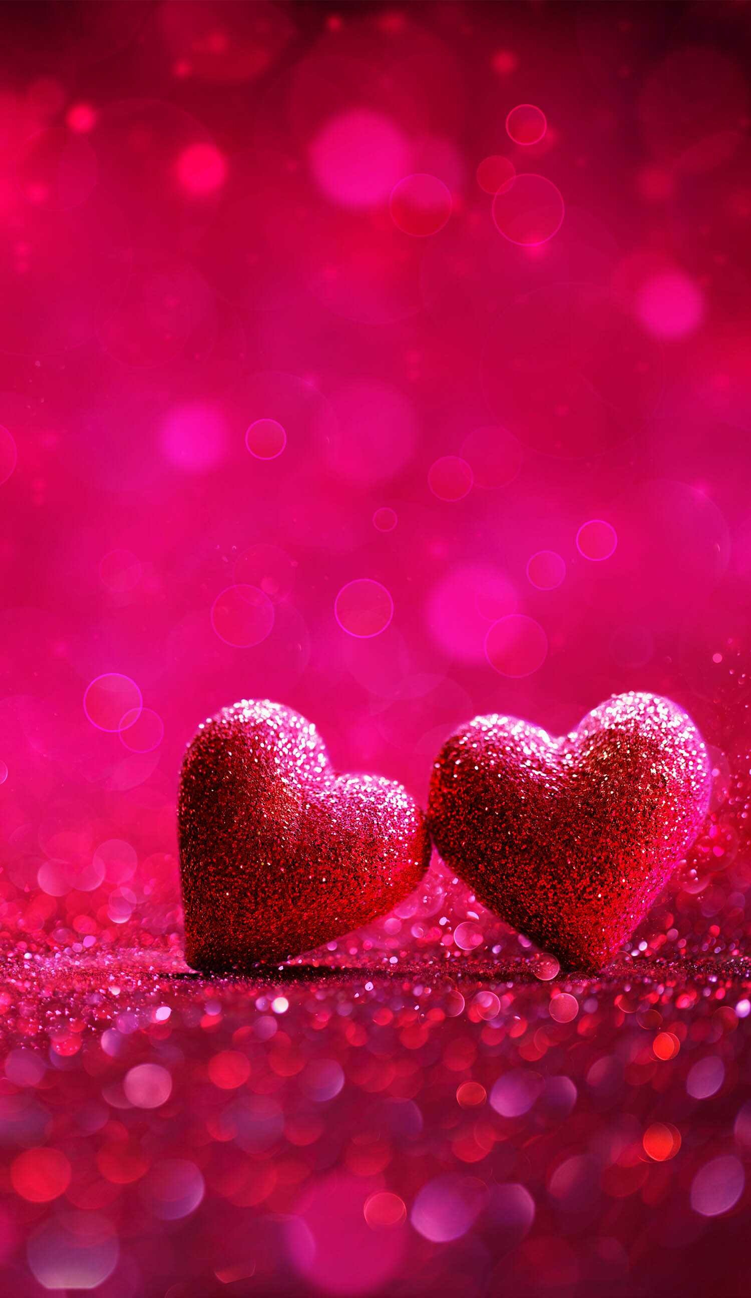 Glitter Hearts, Hearts Wallpaper, 1500x2600 HD Phone