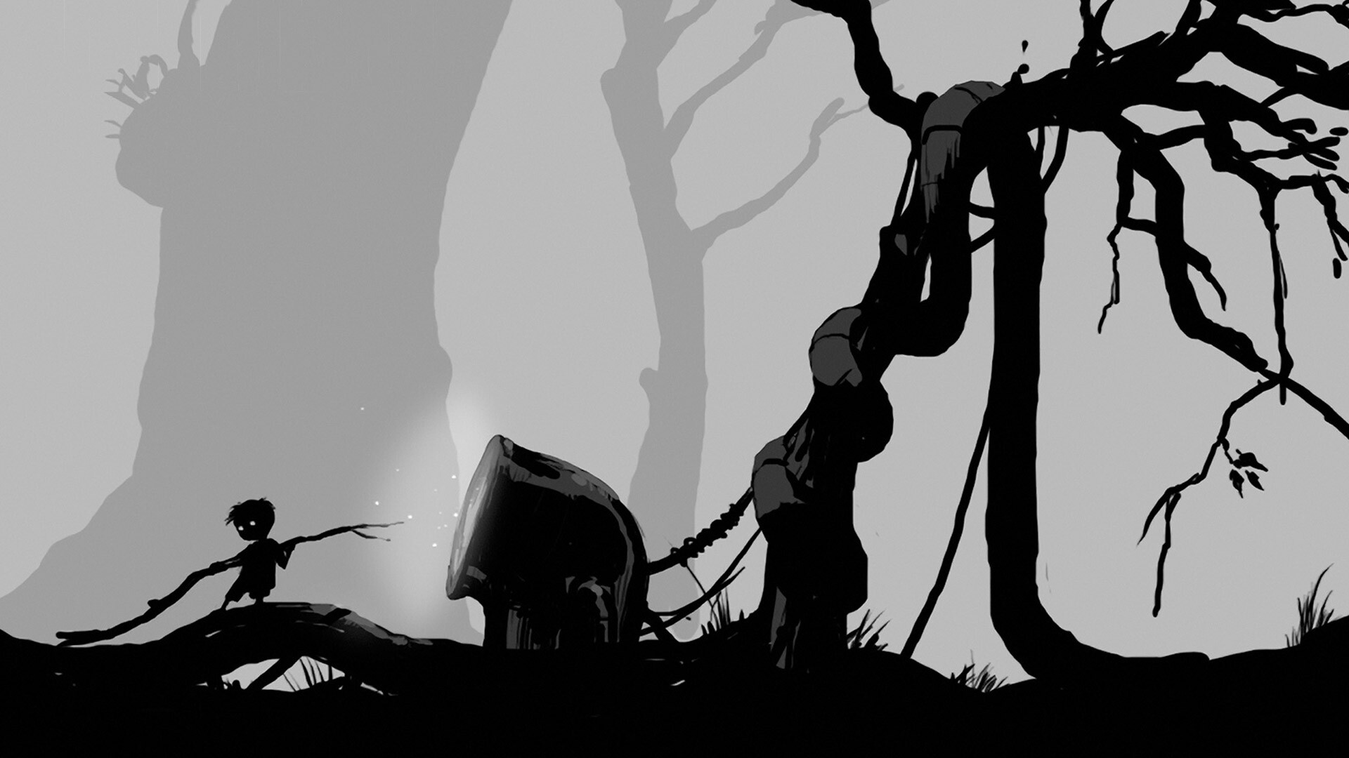 Limbo game, Mysterious world, Dark atmosphere, Challenging puzzles, 1920x1080 Full HD Desktop