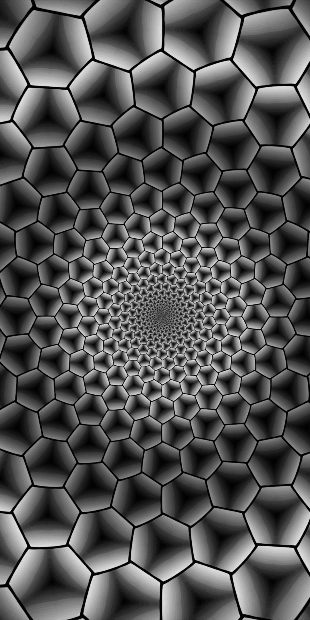 Hexagons, Optical Illusion Wallpaper, 1080x2160 HD Phone