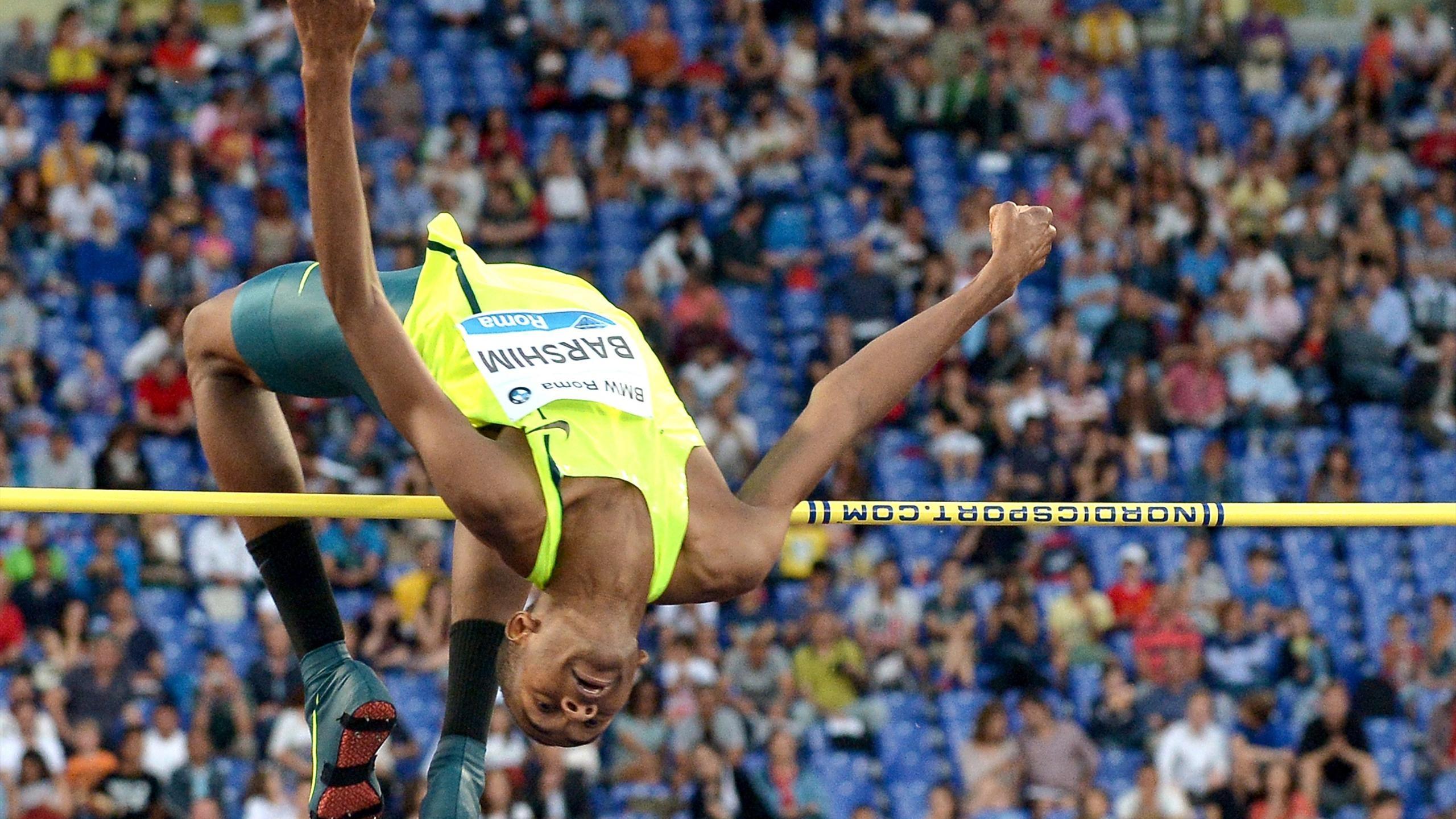 Rome 2014, Mutaz Essa Barshim Wallpaper, 2560x1440 HD Desktop