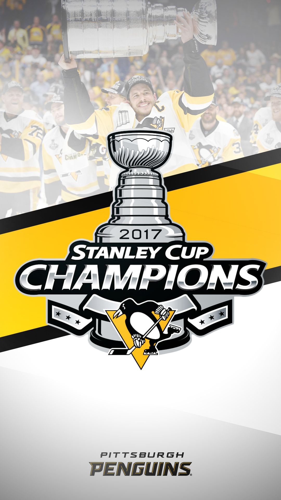 2017 Stanley Cup champions, Pittsburgh Penguins Wallpaper, 1080x1920 Full HD Phone