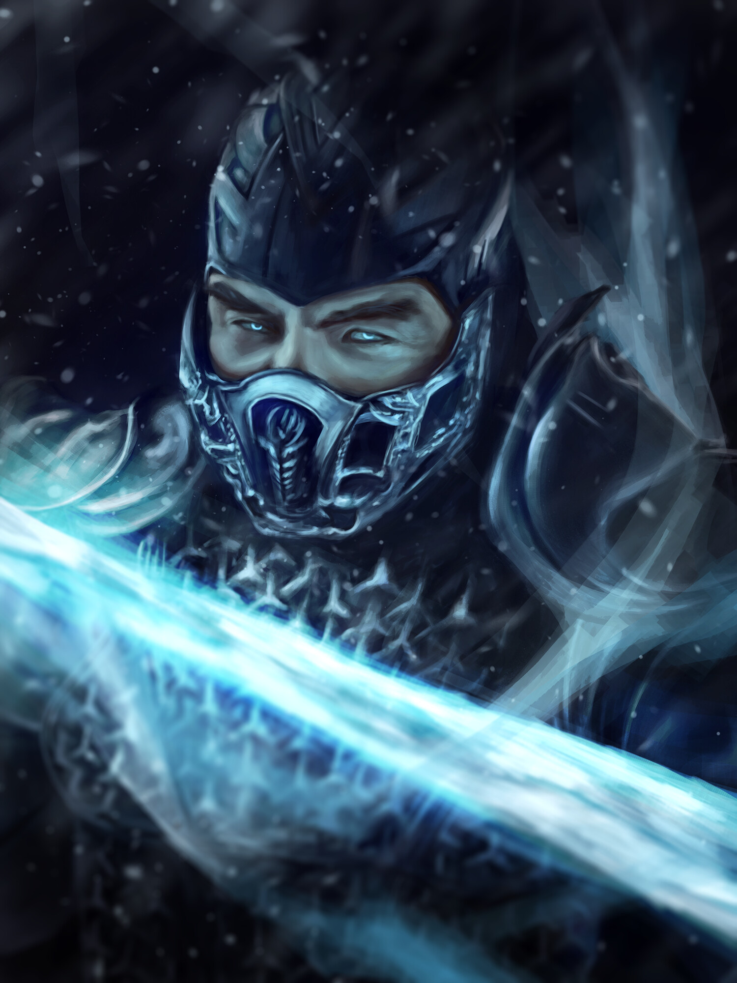 Sub-Zero, Mortal Kombat, Artstation, 1500x2000 HD Phone