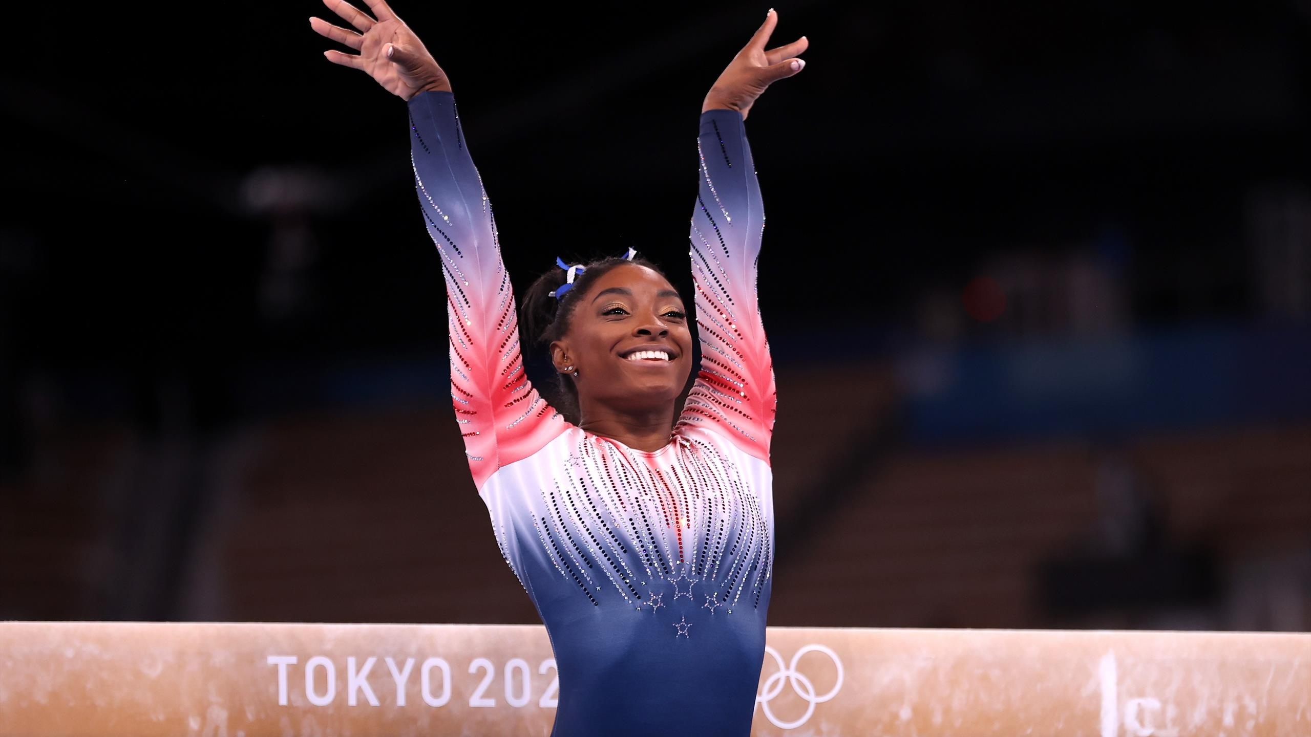 Balance Beam, Simone Biles, Olympic bronze medal, Tokyo 2020, 2560x1440 HD Desktop