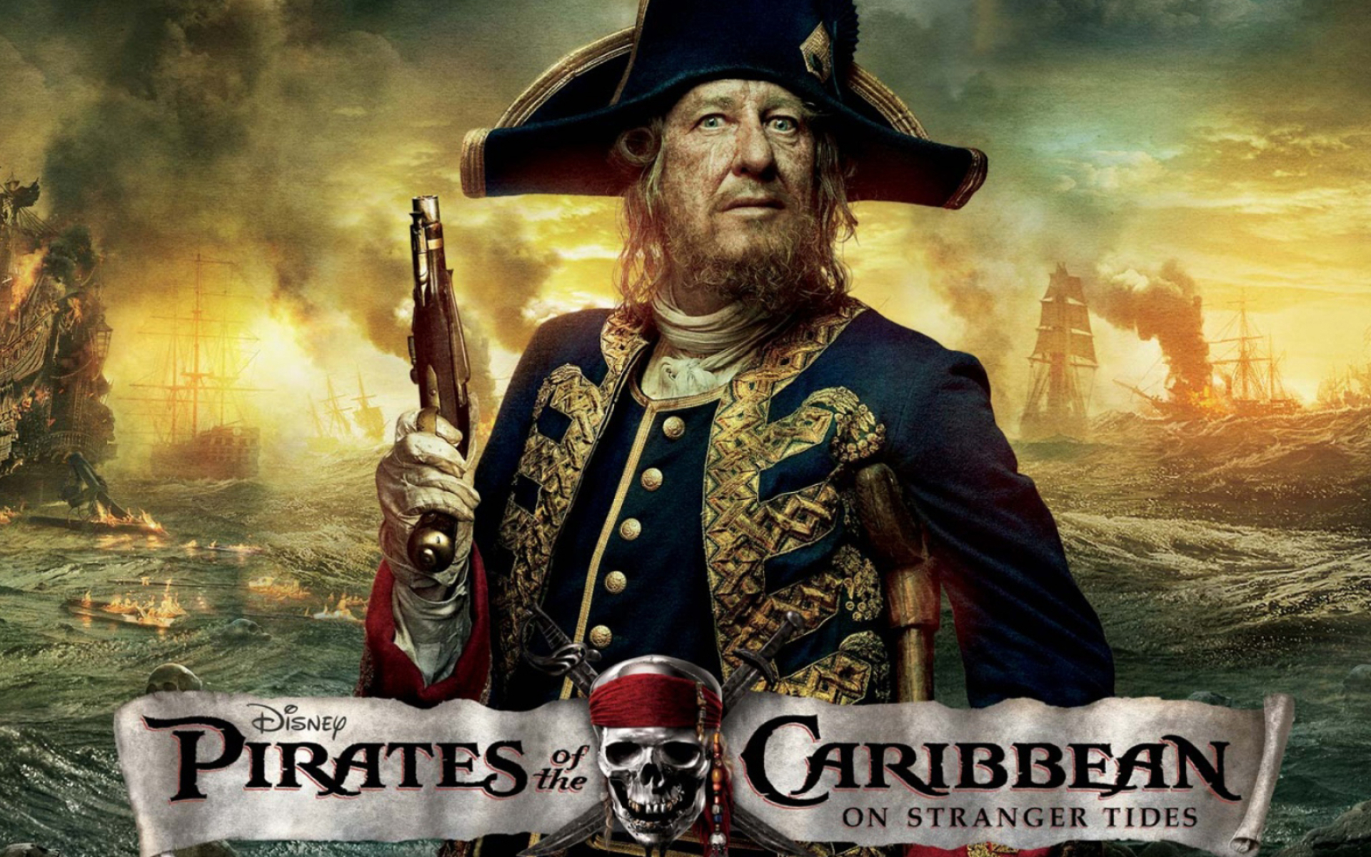 Geoffrey Rush, Captain Hector Barbossa, On Stranger Tides, 1920x1200 HD Desktop