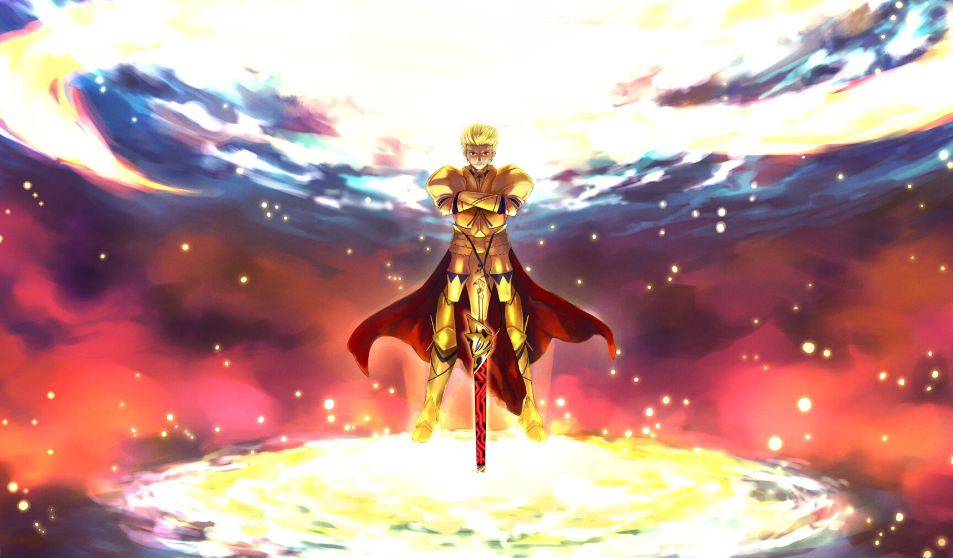 Gilgamesh, Fate/Zero, Anime hero, Mythological king, 1920x1130 HD Desktop