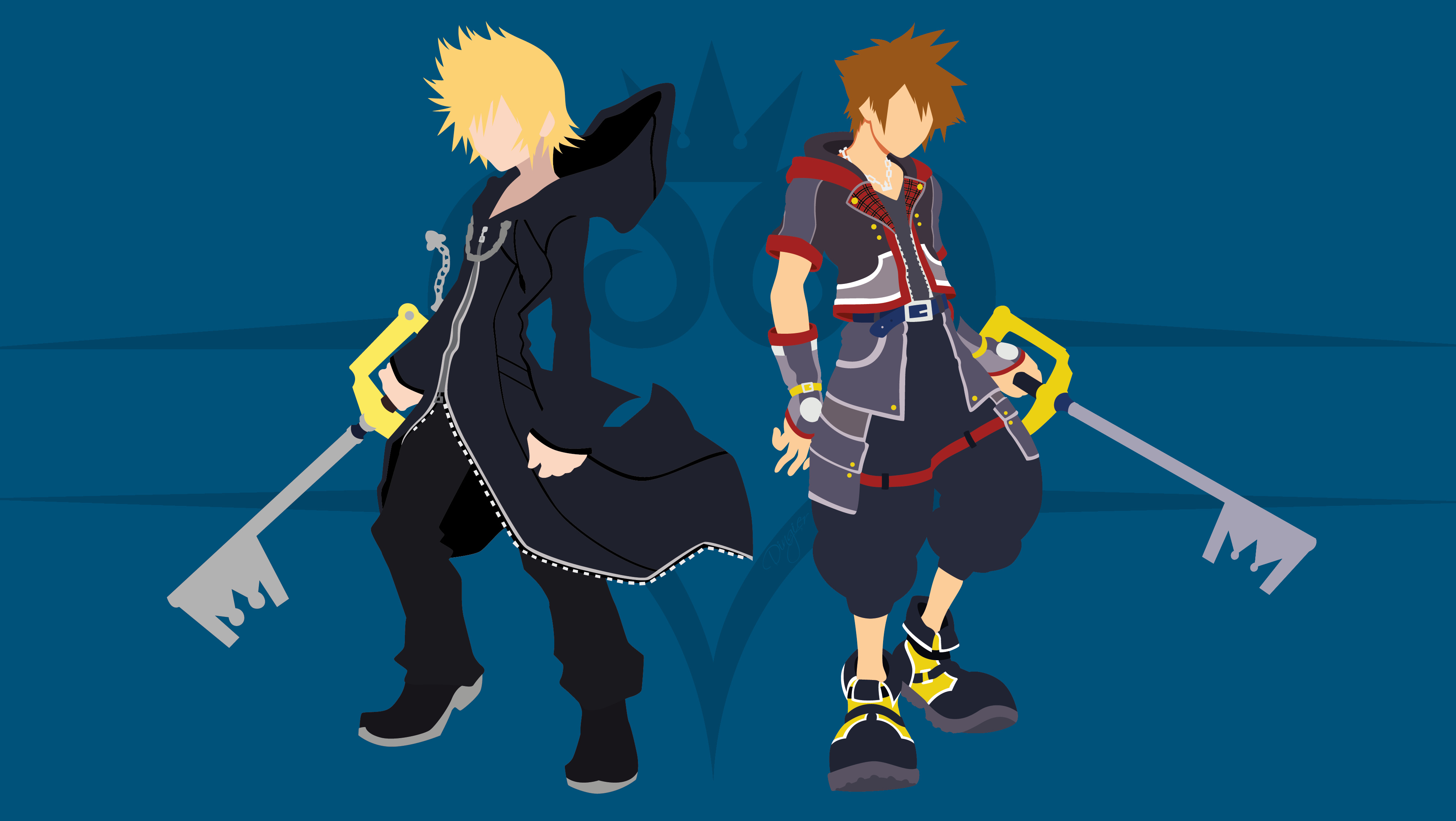 Roxas Kingdom Hearts, HD wallpapers, Digital art, Keyblade warrior, 3830x2160 HD Desktop