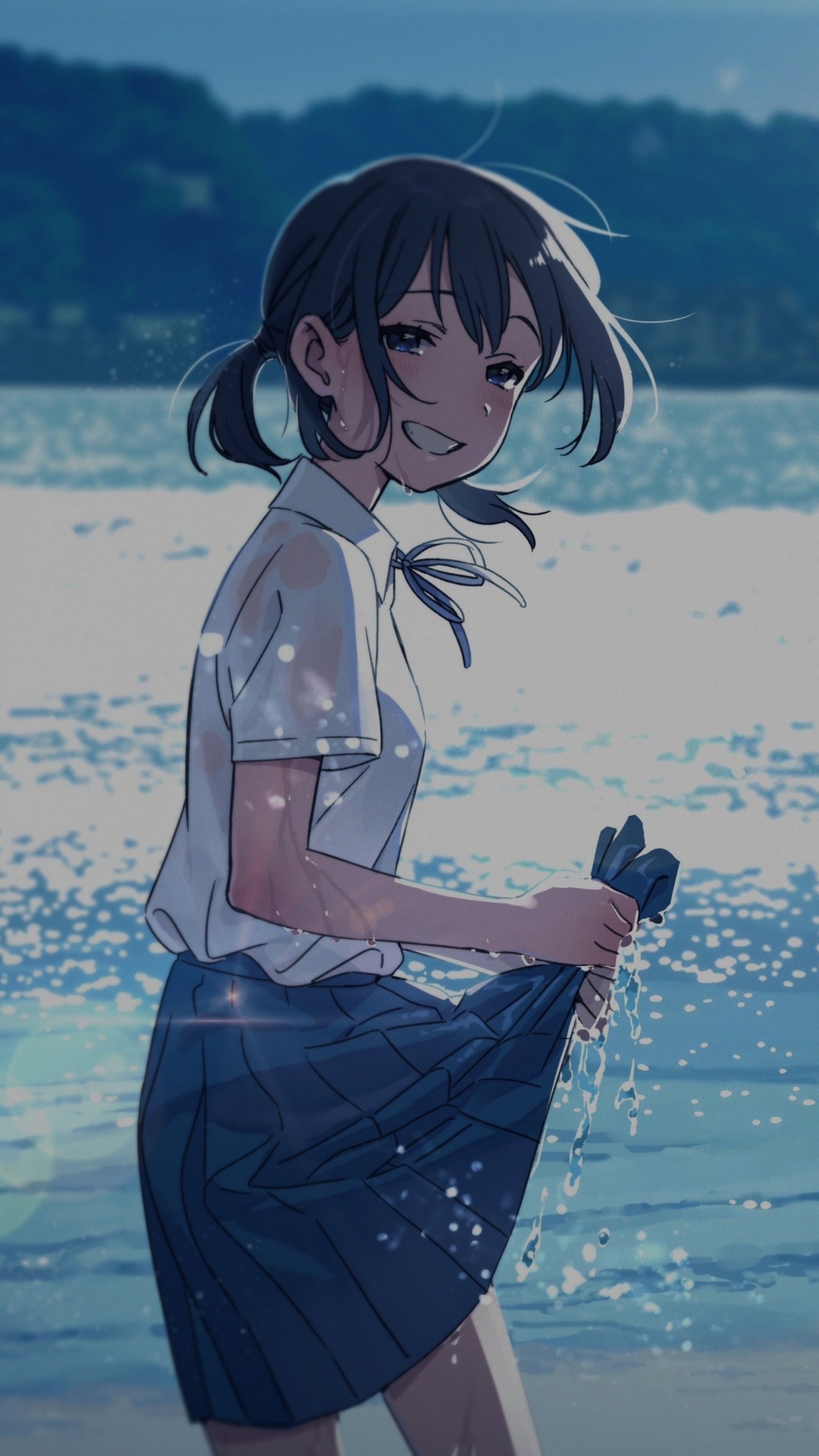 School girl, Anime Girls Wallpaper, 2160x3840 4K Phone