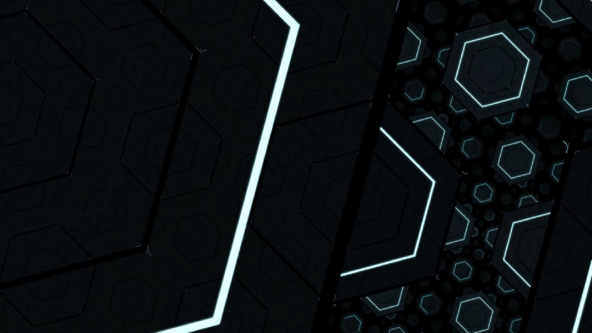 Fractal black hexagons, HD wallpaper, Abstract background, Hexagon pattern, 1920x1080 Full HD Desktop