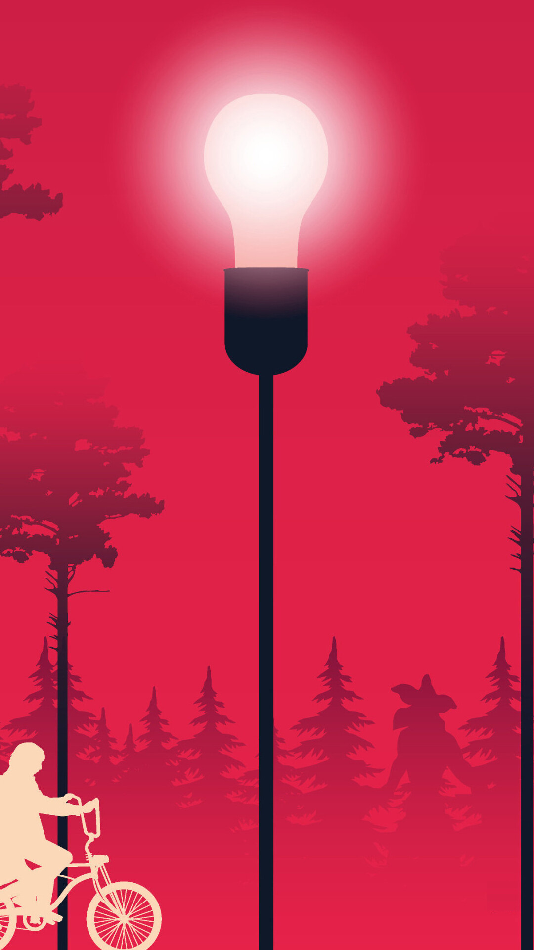 Stranger Things minimalist, UHD 4K wallpaper, Unique design, Artistic composition, 1080x1920 Full HD Phone