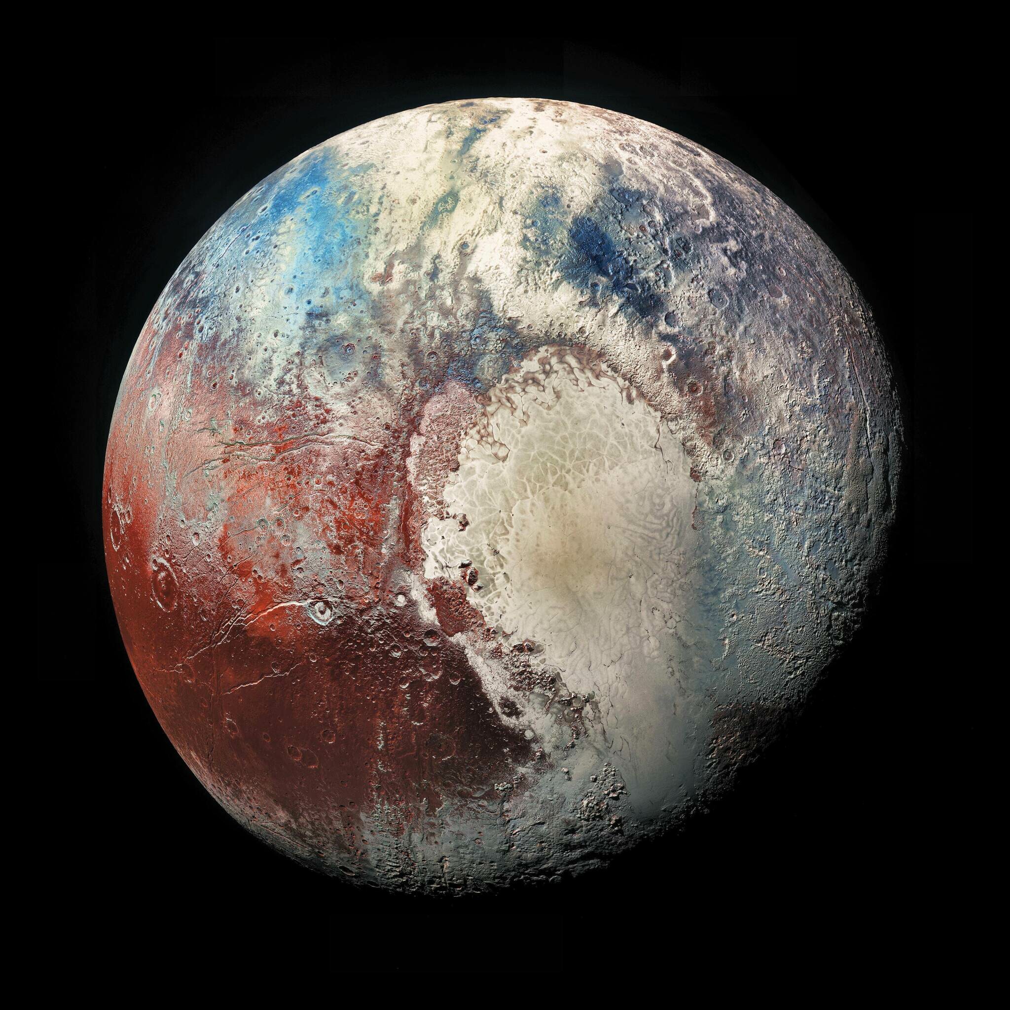 Pluto 8K iPad wallpaper, High-resolution, 4K backgrounds, Cosmic beauty, 2050x2050 HD Phone